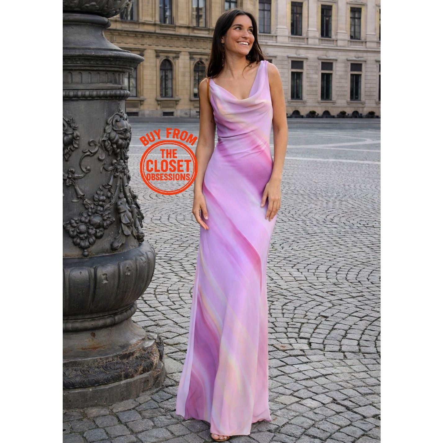 Mango MANGO Multicolor Flowy Draped Maxi Dress NWT (8) Size M / US 6-8 / IT 42-44 - 2 Thumbnail