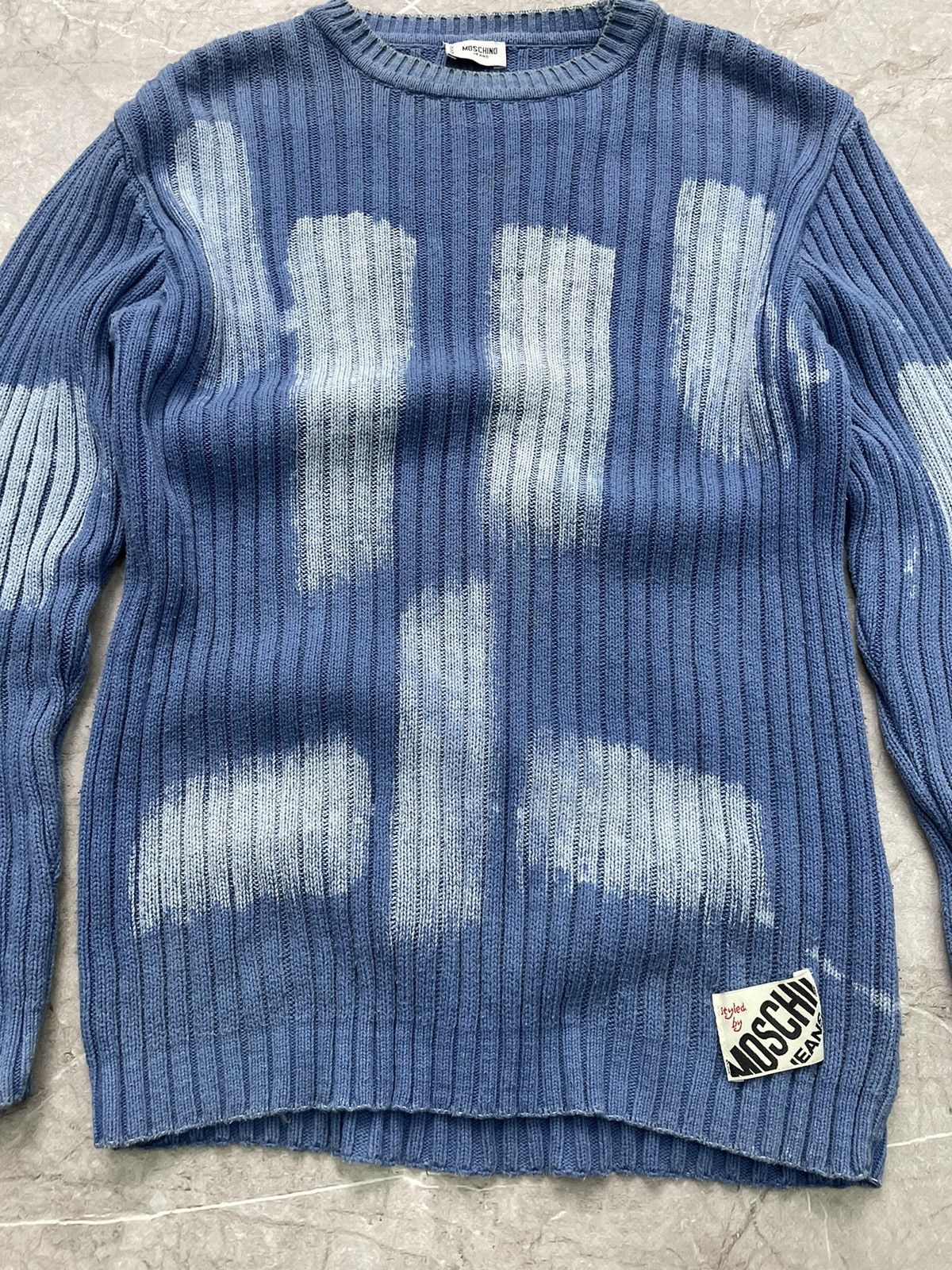 Hysteric Glamour × If Six Was Nine × Moschino Vintage Avant Garde Sweater zip striped ribbed Japanese y2k Size US L / EU 52-54 / 3 - 7 Thumbnail