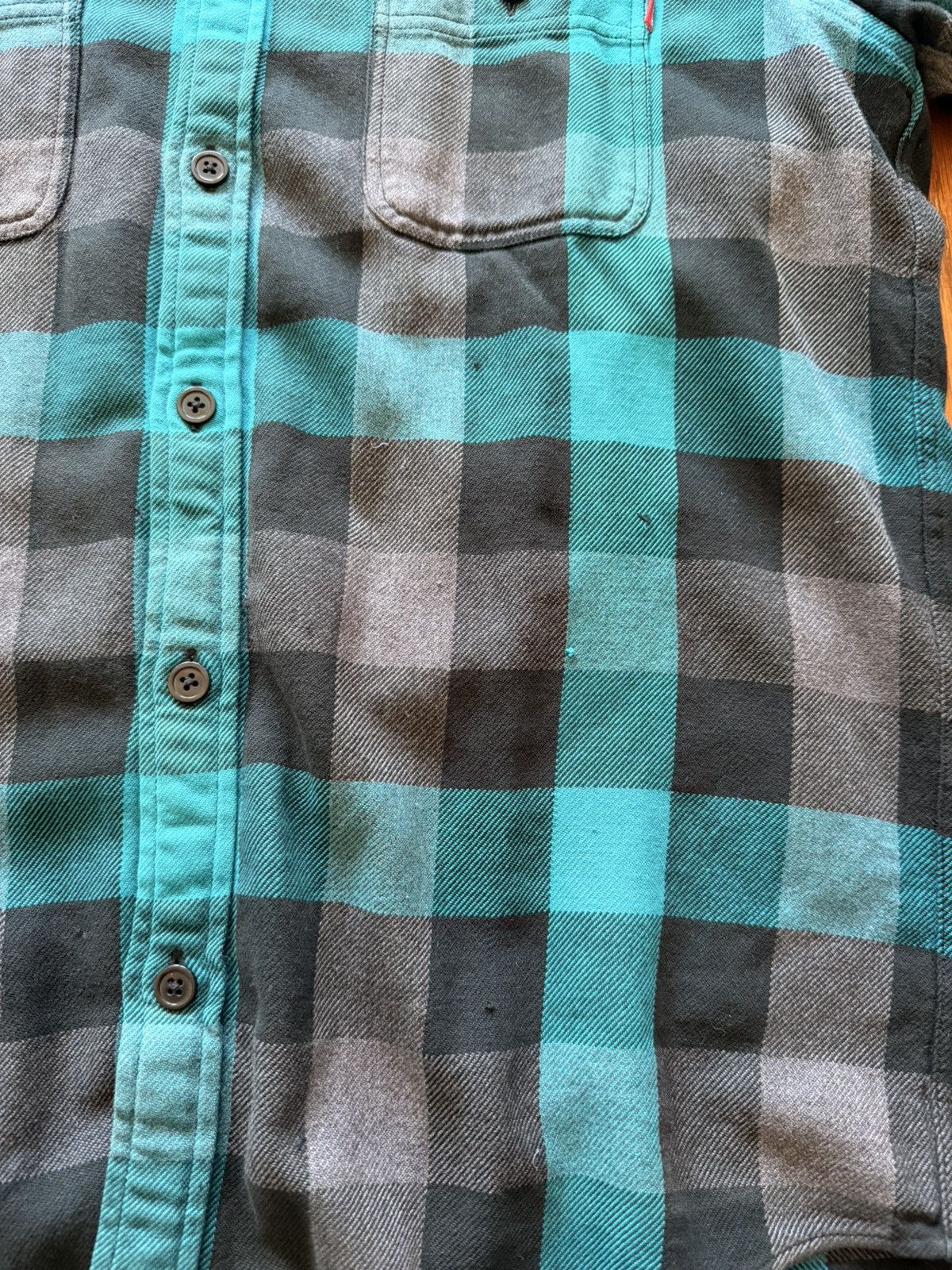 Supreme Supreme Oversize Plaid Flannel - Grey/Teal Size US XL / EU 56 / 4 - 2 Thumbnail