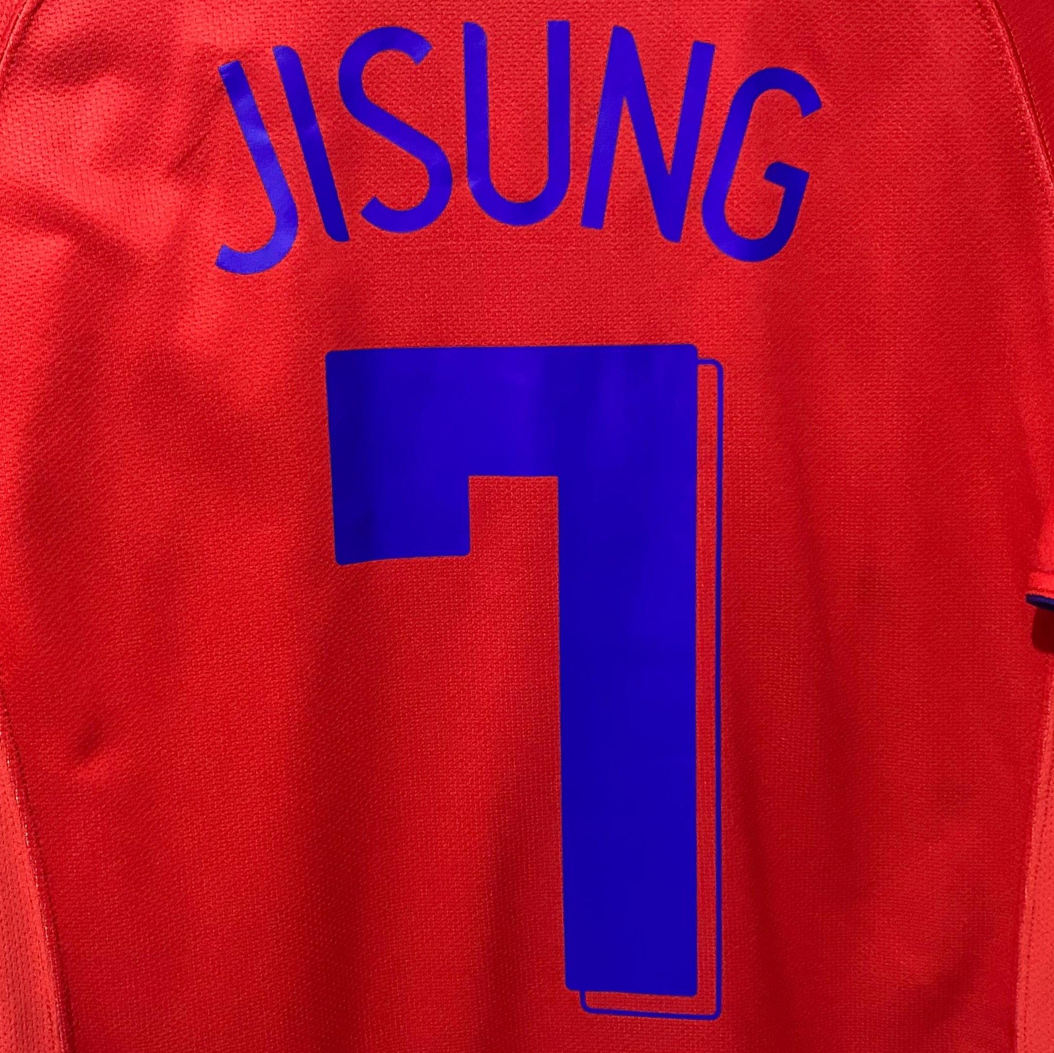 Nike South Korea World Cup 2006 Home Player Issue Jersey JiSung 7 Size US L / EU 52-54 / 3 - 4 Thumbnail