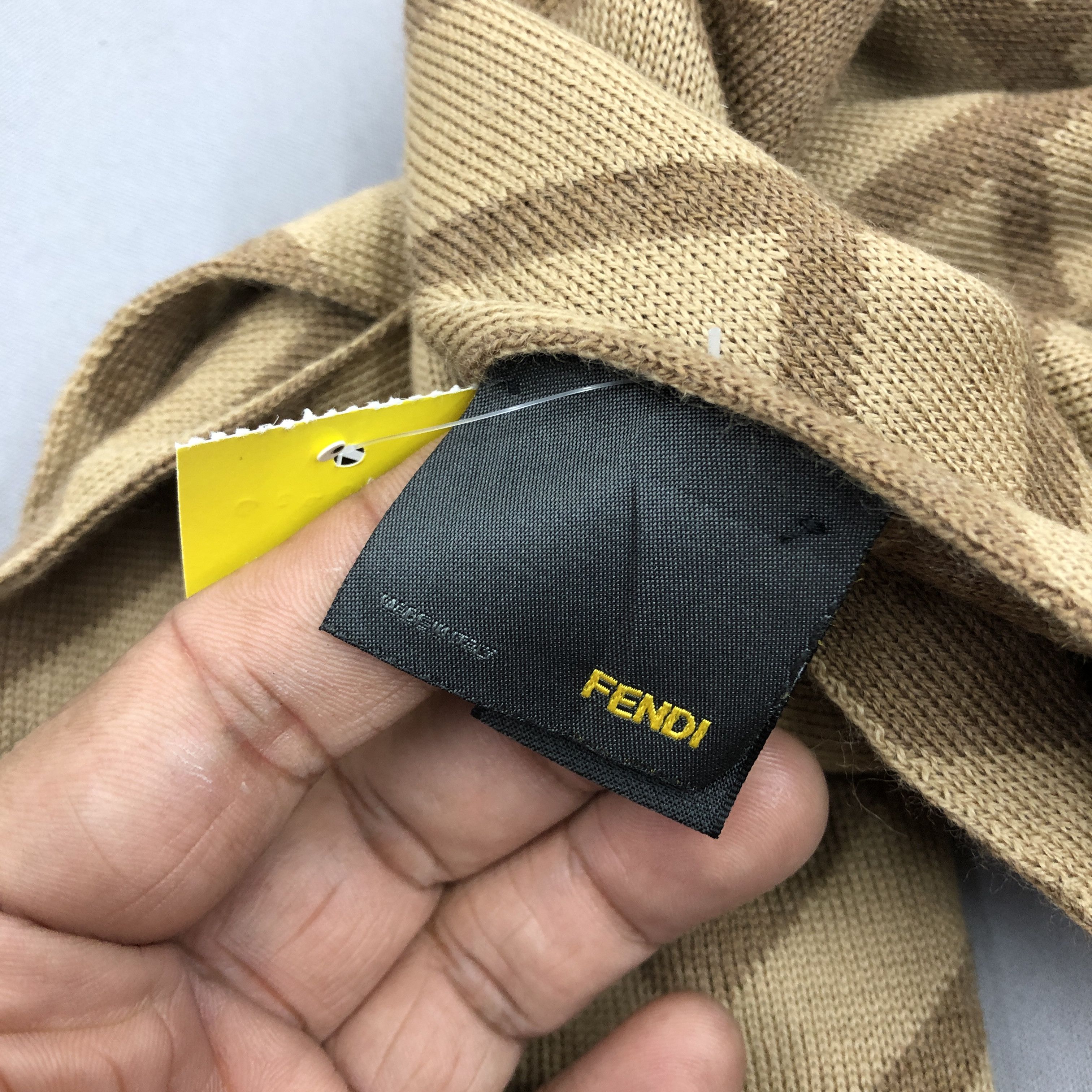 Fendi Vintage Fendi Scarf Fendi Zucca FF Monogram Wool Scarves Size ONE SIZE - 4 Thumbnail