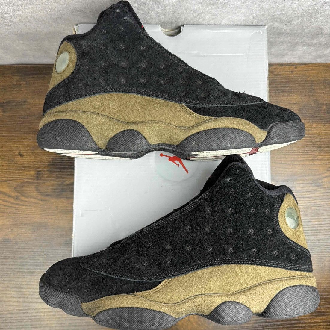 Jordan Brand Air Jordan 13 Retro Olive Size 10.5 414571-006 Black Sneaker Size US 13 / EU 46 - 3 Thumbnail