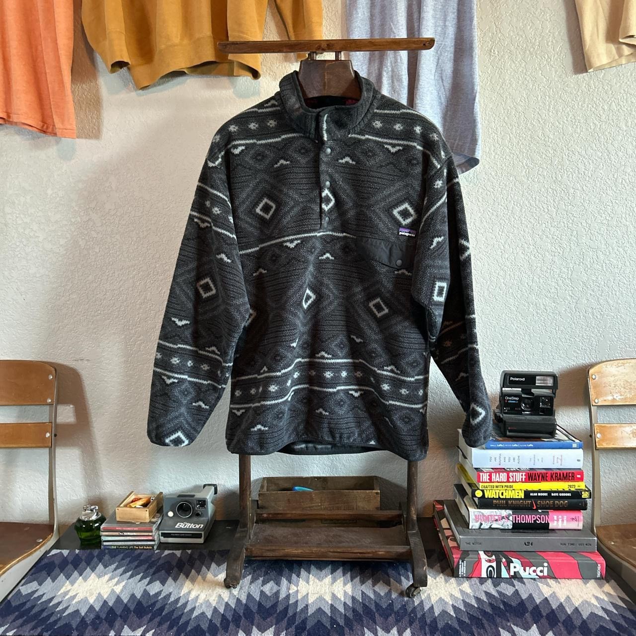 image of Men’S Patagonia Aztec Fleece Sweater in Grey, Men's (Size Large)