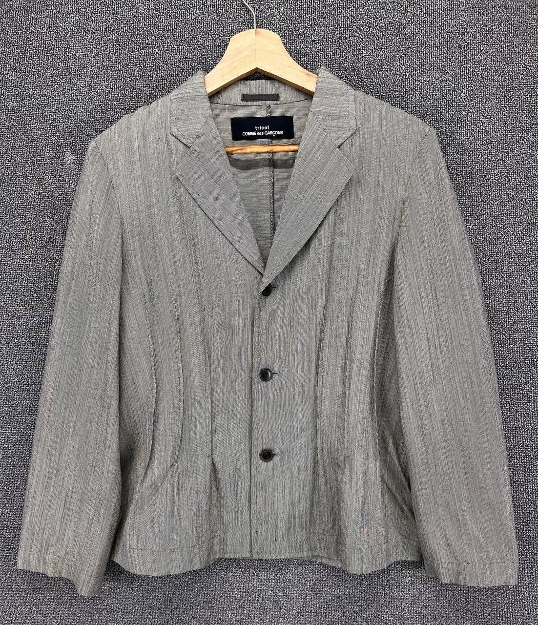 Comme des Garcons × Vintage Vintage 90s Comme Des Garcon Tricot Wool Blazer Coat Jacket Size M / US 6-8 / IT 42-44 - 1 Thumbnail