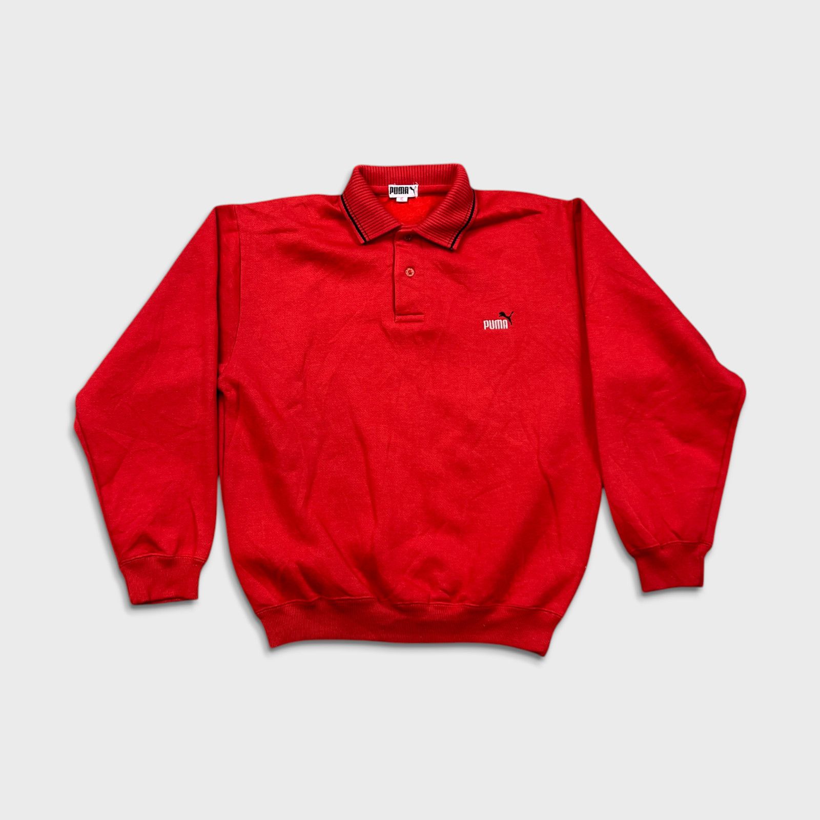 Puma × Vintage VTG 90s Puma Sweatshirt XS Casual Collared Sweater Pullover Size XS / US 0-2 / IT 36-38 - 1 Thumbnail