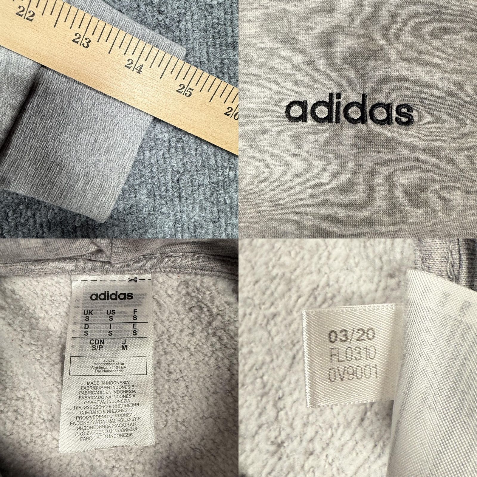 Adidas Adidas Hoodie Mens S Gray Pullover Sweatshirt OV9001 FL6310 Athletic Logo Size US S / EU 44-46 / 1 - 8 Thumbnail