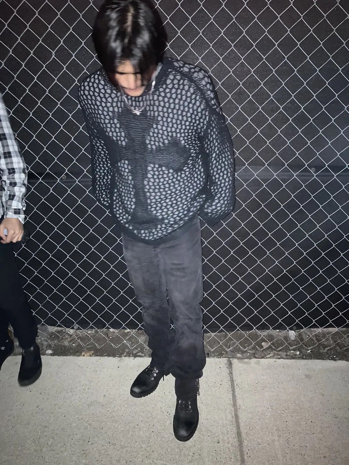 Hysteric Glamour × If Six Was Nine × Racer Worldwide Racer Worldwide cross net sweater Y2K grunge punk style Size US L / EU 52-54 / 3 - 8 Thumbnail