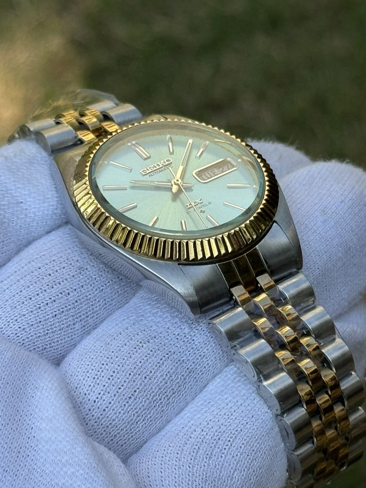 Seiko Seiko 5 DX Fluted Bezel Automatic 6309 Japanese mens Watch Size 36 - 9 Thumbnail