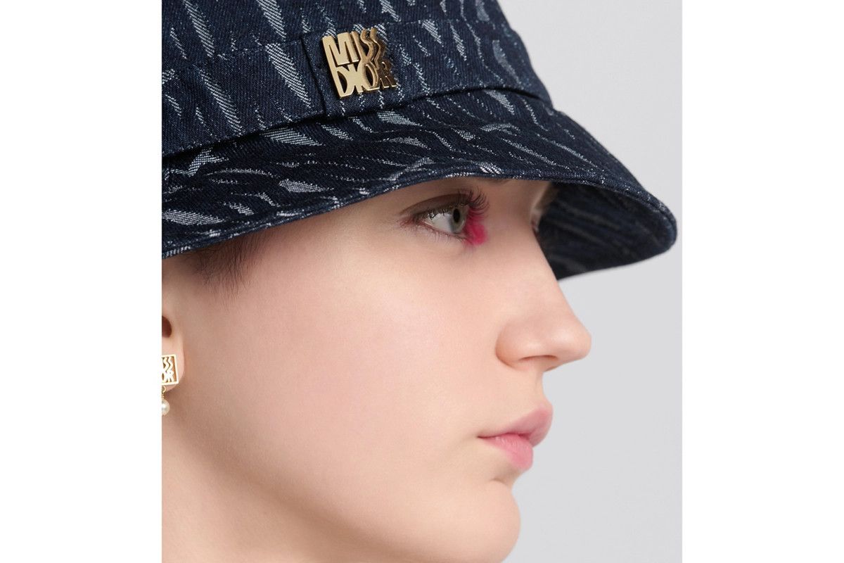 Dior o1bcso1str0226 Size:OS/Allover Small Brim Bucket Hat in Blue Size ONE SIZE - 7 Thumbnail