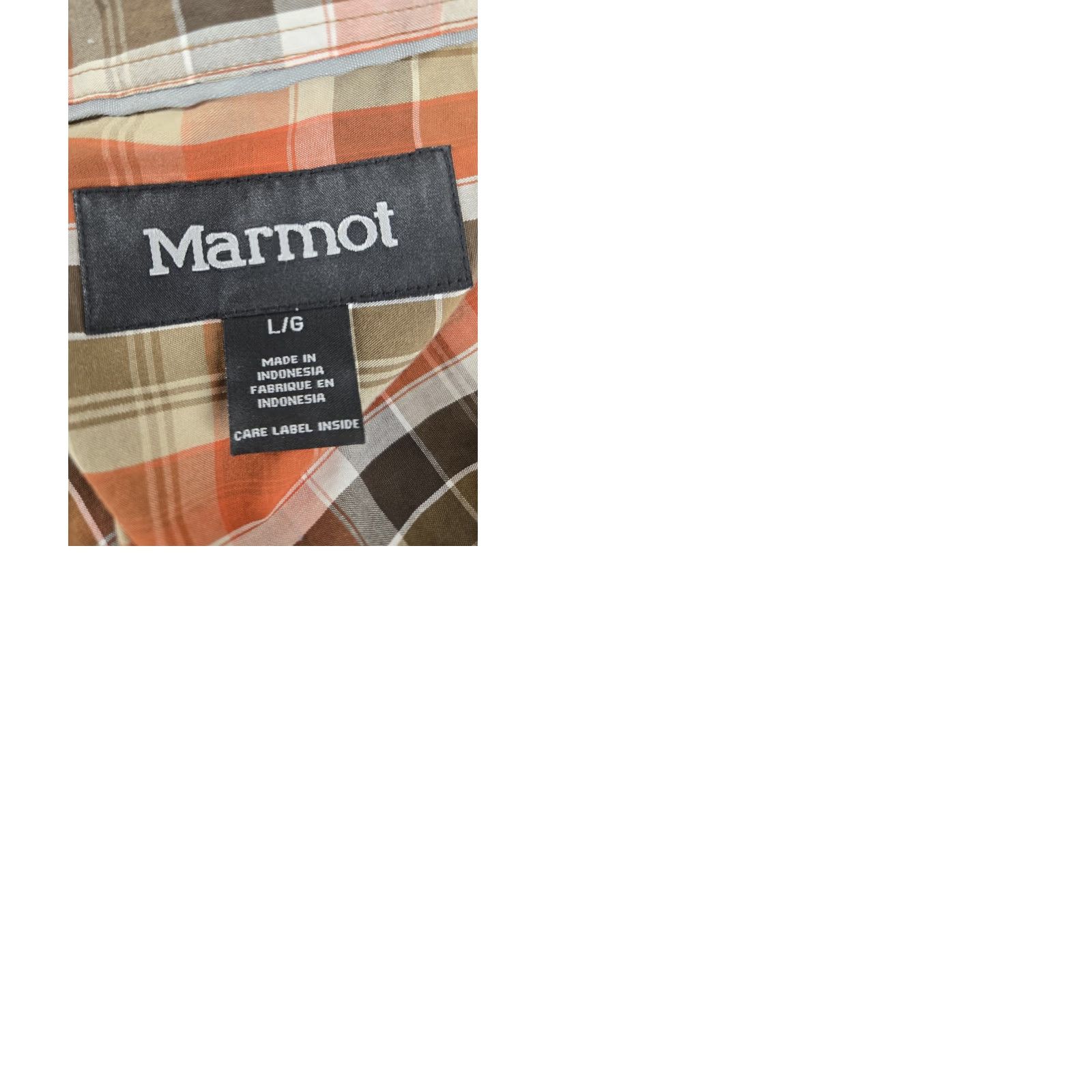 Marmot Marmot Mens Brown Orange Plaid Short Sleeve Button Up Shirt Size Large Size US L / EU 52-54 / 3 - 9 Thumbnail