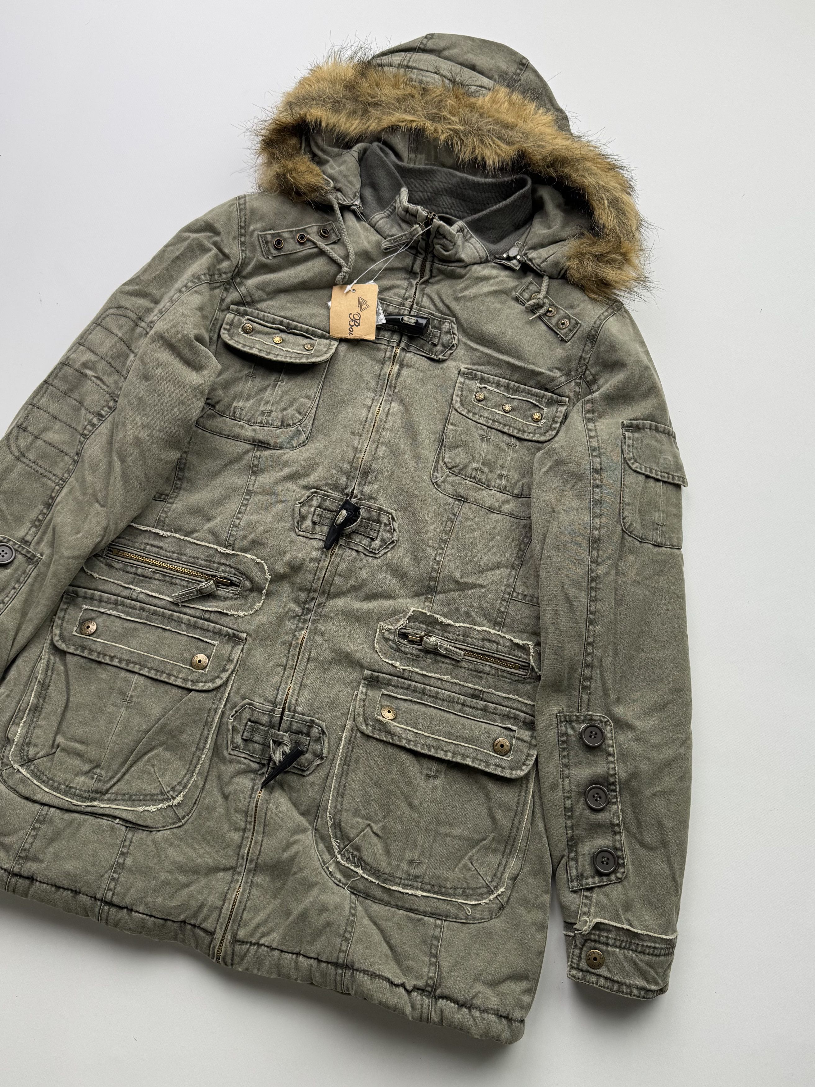Hysteric Glamour Vintage Washed Jacket With Faux Fur Hood B730(V115)E2 Size M / US 6-8 / IT 42-44 - 3 Thumbnail