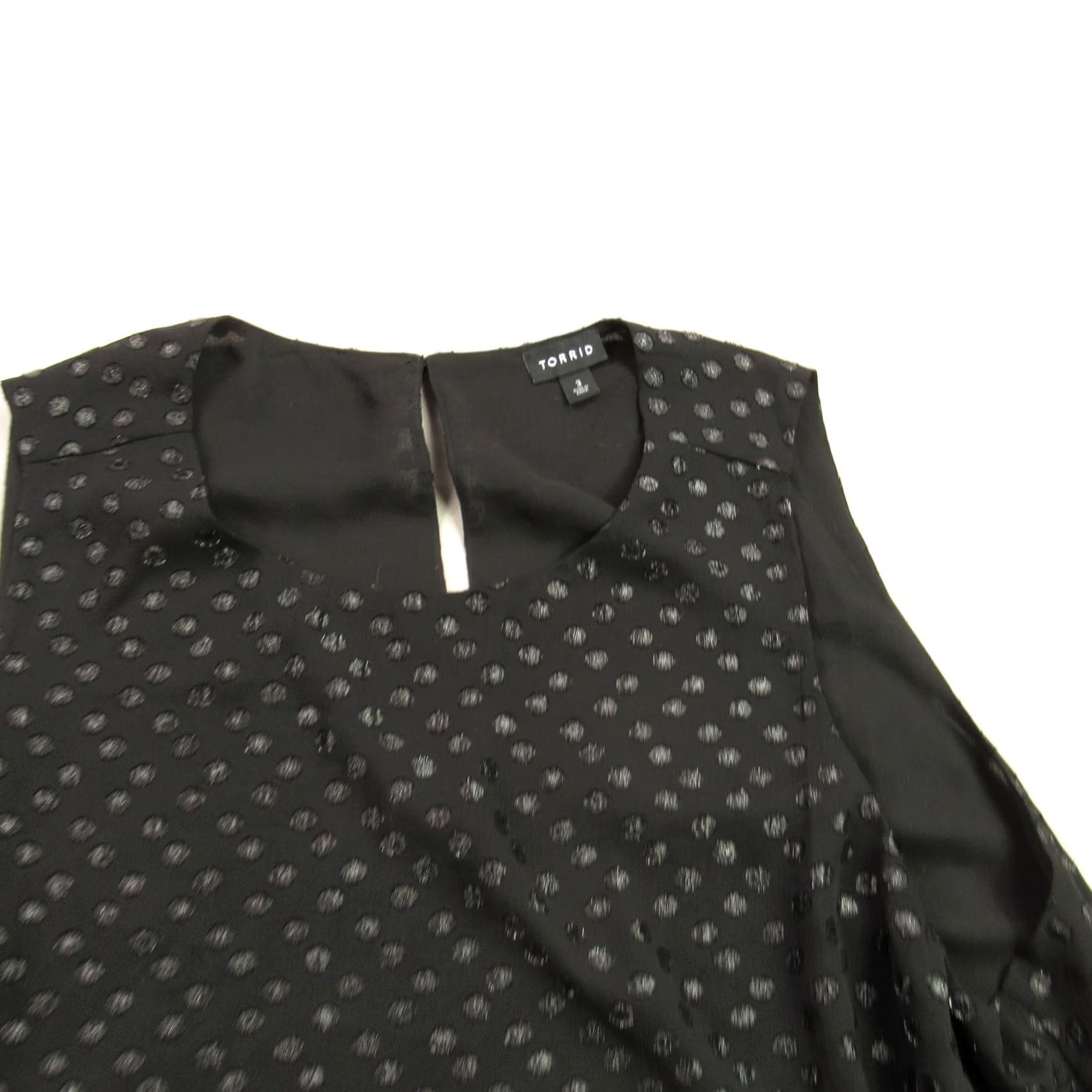 Torrid Torrid Dress Womens 3XS Sleeveless Lightweight Crew Neck Black Casual Shirt Dress Size XXS / US 00 / IT 34 - 2 Thumbnail
