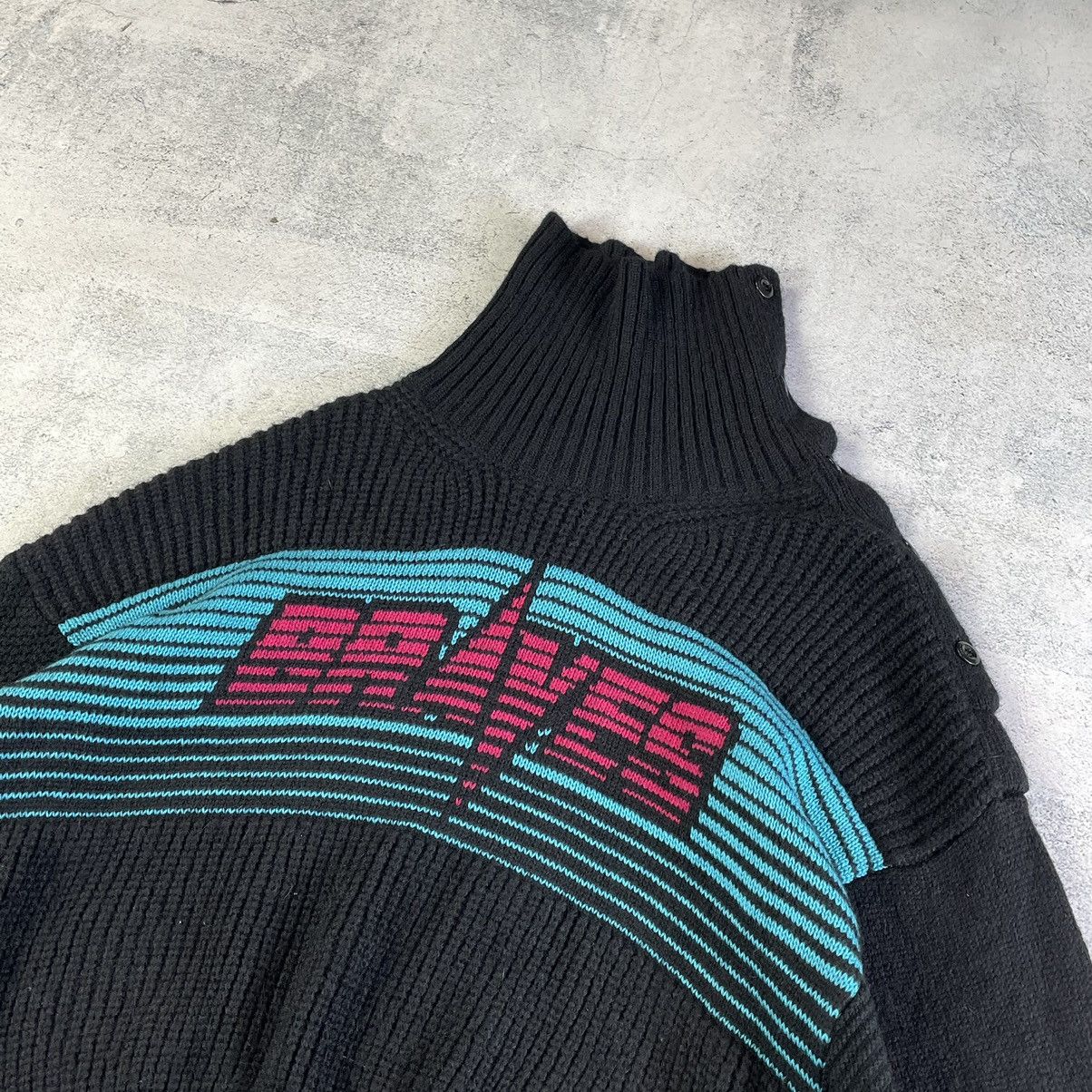 Diesel × Japanese Brand Diesel M-Flox Oversized Button Y2K Cyberpunk Sweater Size S / US 4 / IT 40 - 5 Thumbnail