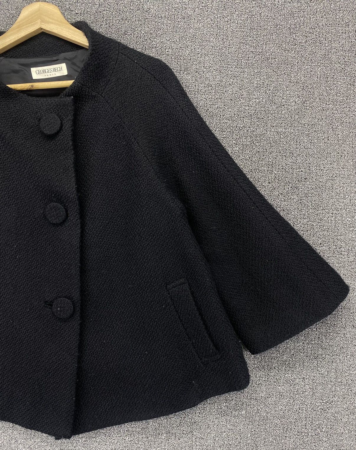 George Vintage George Rech Paris Button Up Wool Cardigan Jacket Size M / US 6-8 / IT 42-44 - 4 Thumbnail