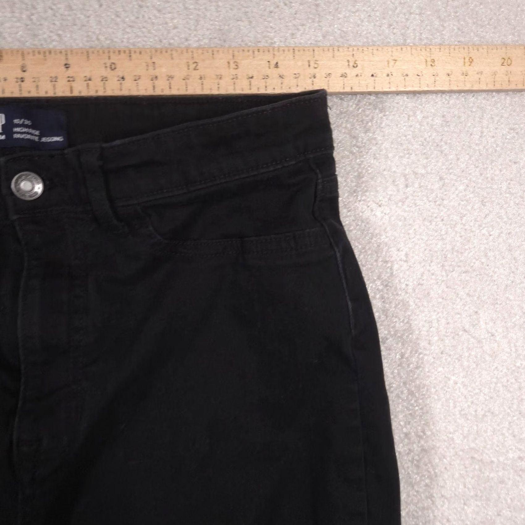 Gap VINTAGE Gap Favorite Jegging Jeans Womens 10/30 Black Dark Wash High Rise Slim Stretch Size 32" / US 10 / IT 46 - 7 Thumbnail
