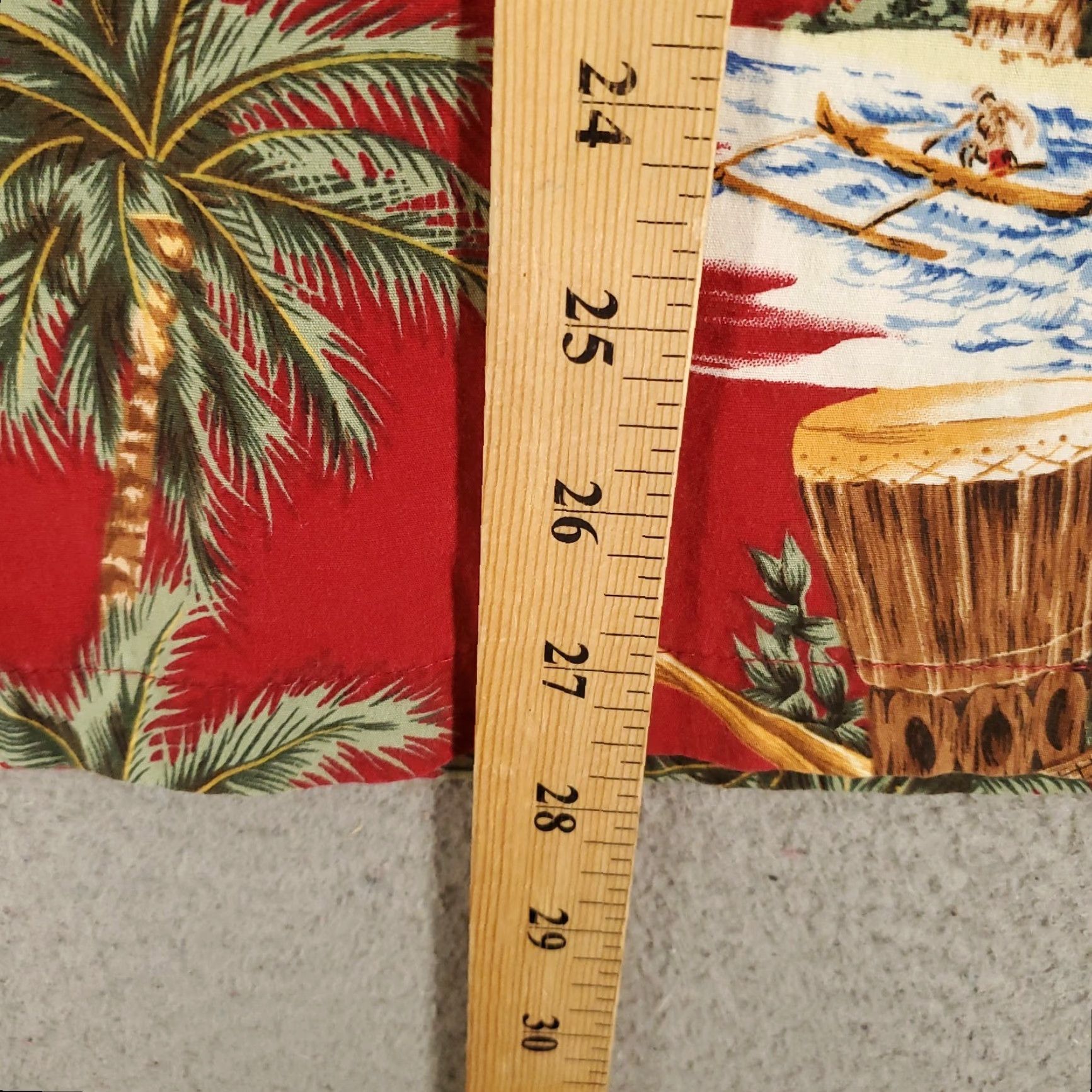 Hilo Hattie VINTAGE Hilo Hattie Shirt Men Large Red Palm Trees Pineapples Hula Girl Cotton Short Sleeve Button-Up Collared 80s 90s Tropical Beach Mens Size US L / EU 52-54 / 3 - 2 Thumbnail