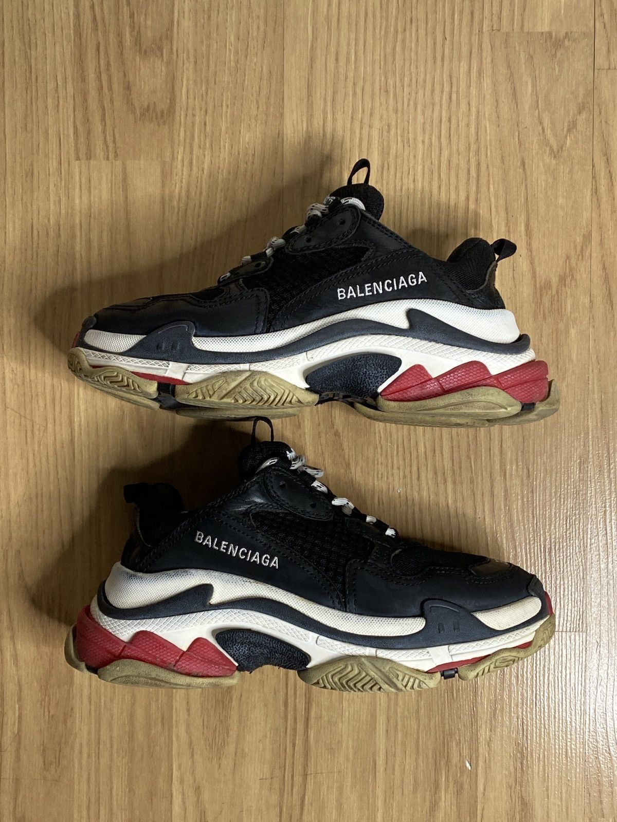 Balenciaga Balenciaga Triple S Sneaker “Black Red” Size US 7 / IT 37 - 1 Thumbnail