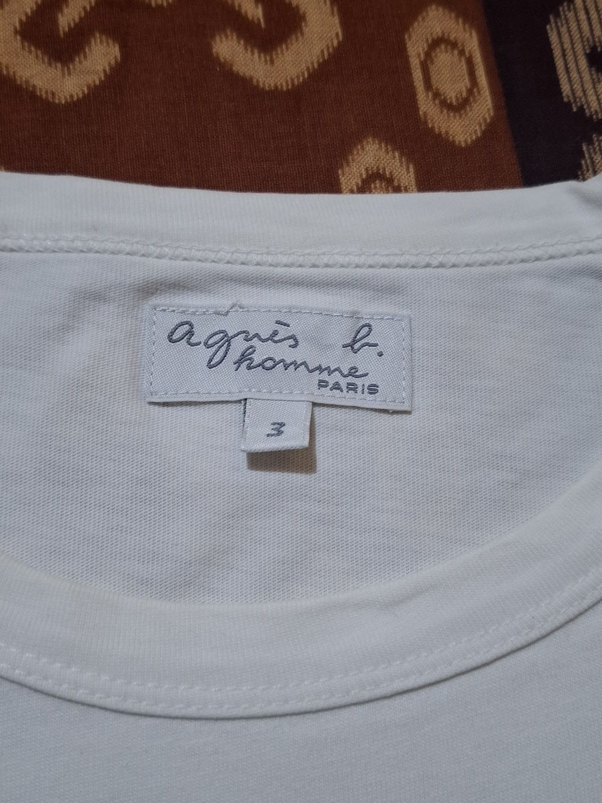 agnes b. Agnès b. Homme Embroidered Script Logo T-Shirt Size US L / EU 52-54 / 3 - 9 Thumbnail