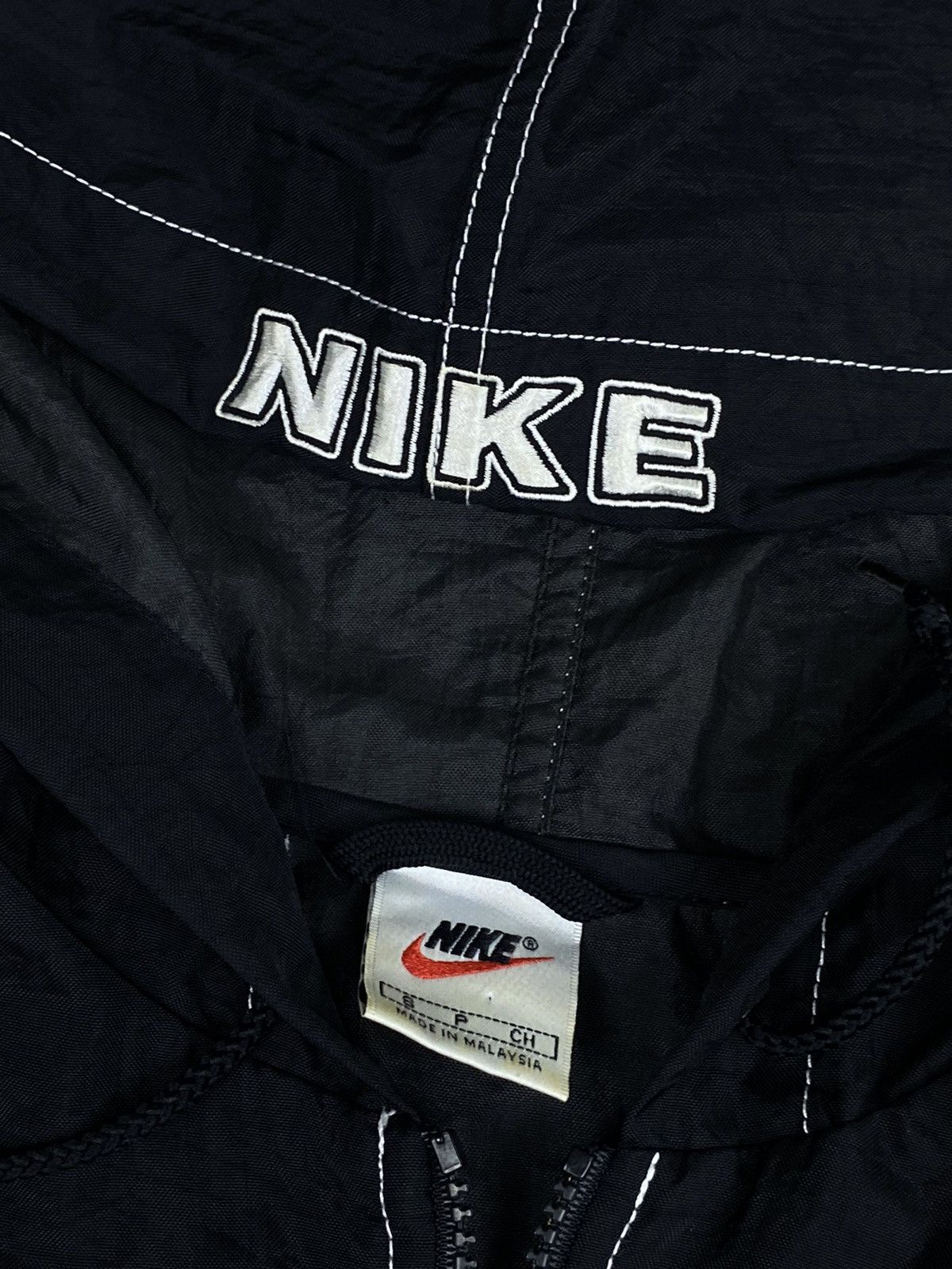 Vintage Vintage Nike Big logo Swoosh zip soccer Jacket Size US S / EU 44-46 / 1 - 4 Thumbnail