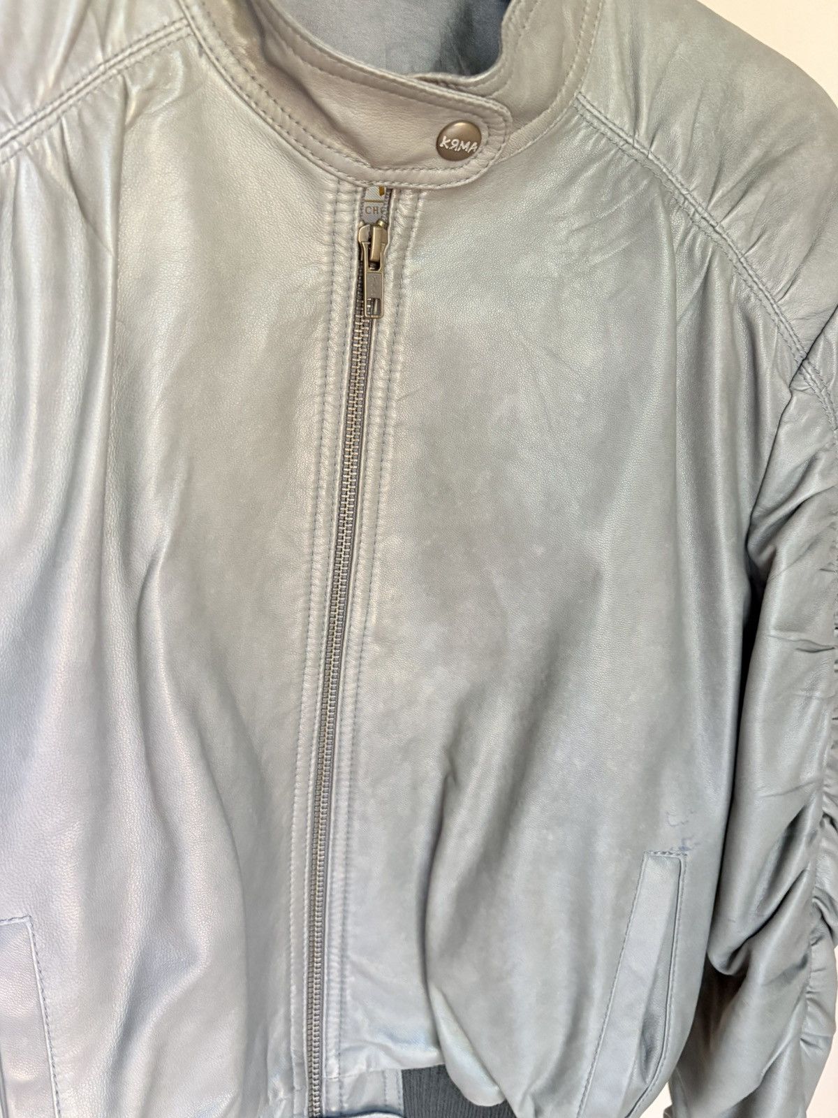 Other Vintage KRMA by Nicholas Bowes Bomber Leather Jacket Size M / US 6-8 / IT 42-44 - 6 Thumbnail