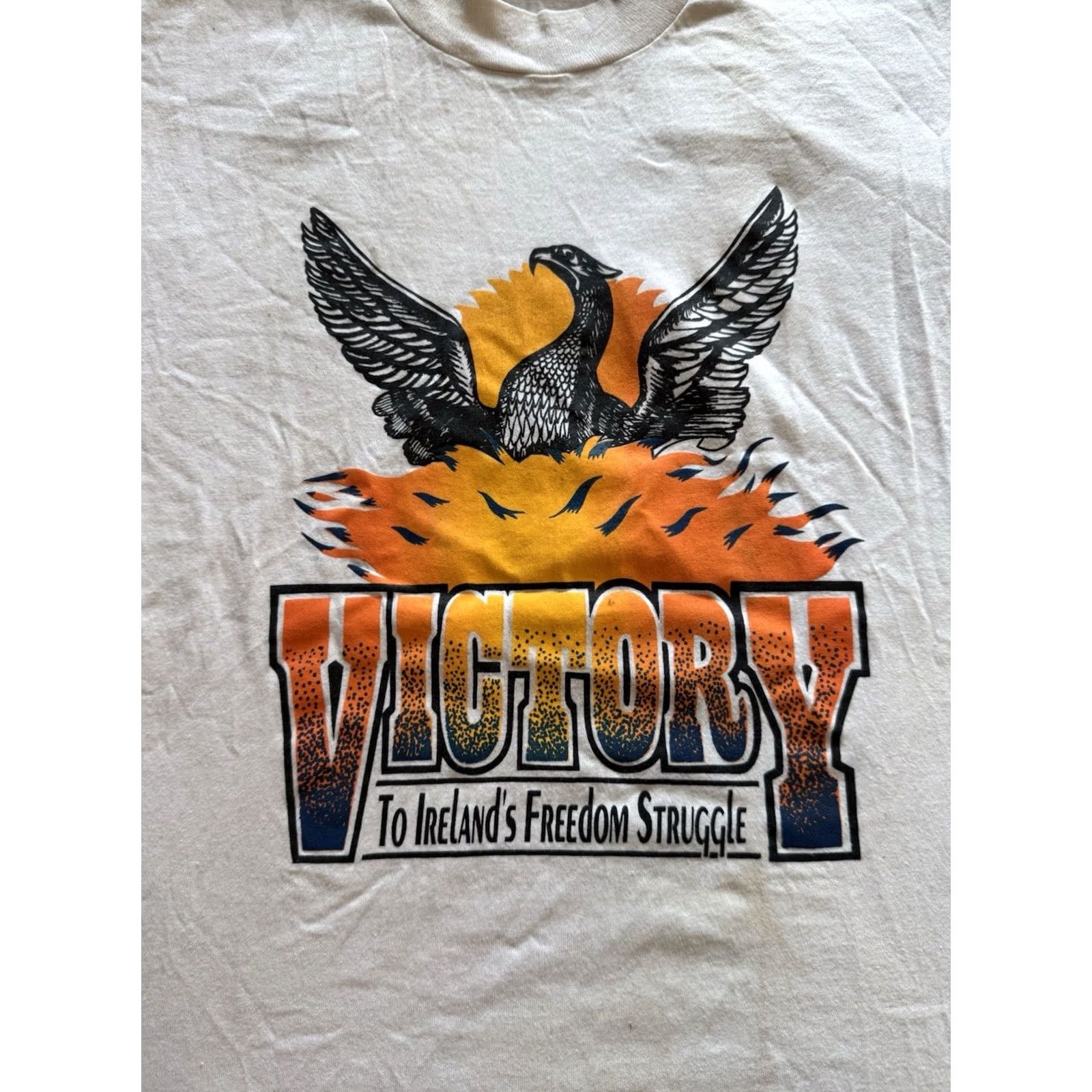 Vintage VINTAGE 80s Victory To Ireland’s Freedom Struggle T Shirt M White Screen Stars Mens 80s Size US M / EU 48-50 / 2 - 2 Thumbnail
