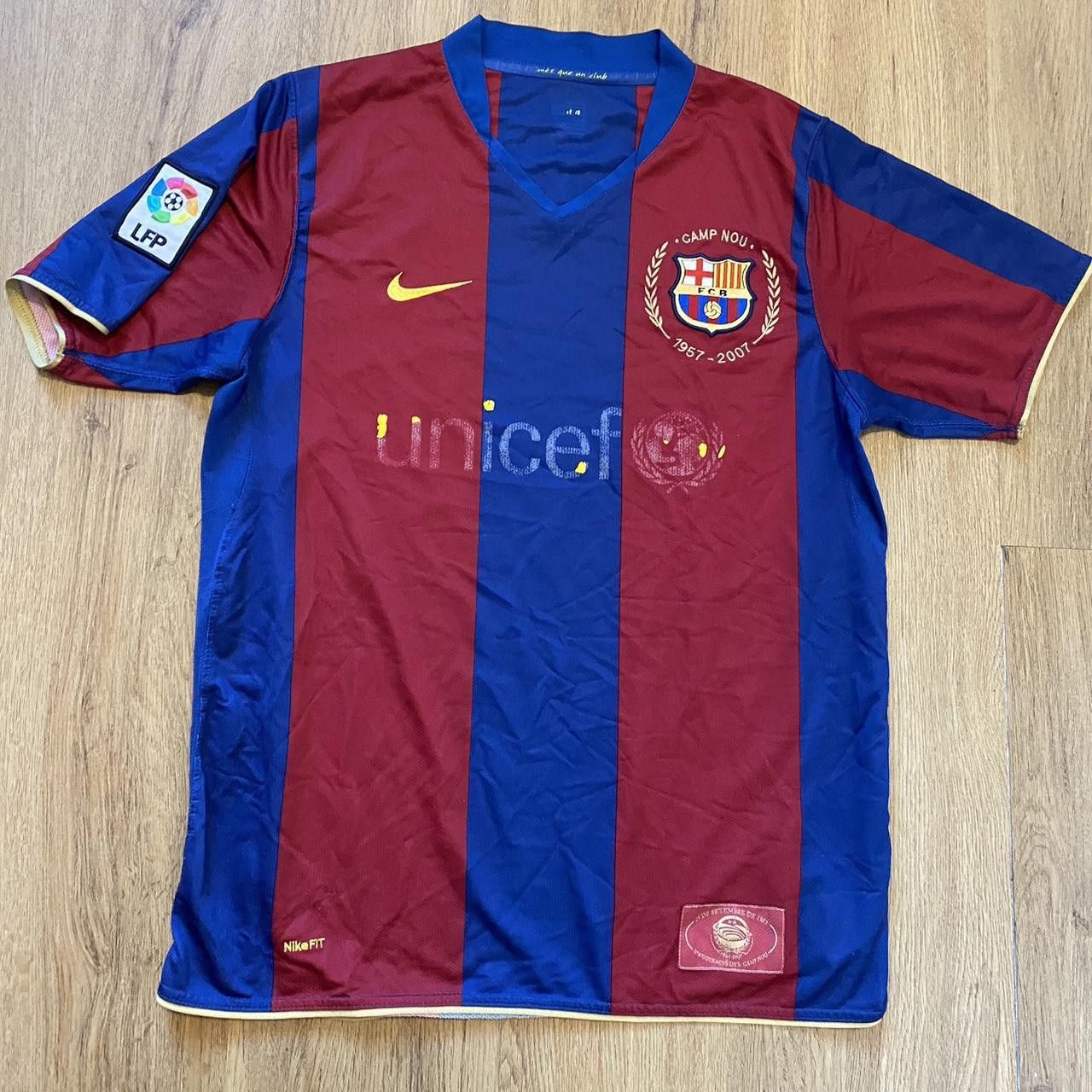 Nike 2007-08 FC Barcelona Nike Home Football Shirt La Liga Size US M / EU 48-50 / 2 - 1 Thumbnail