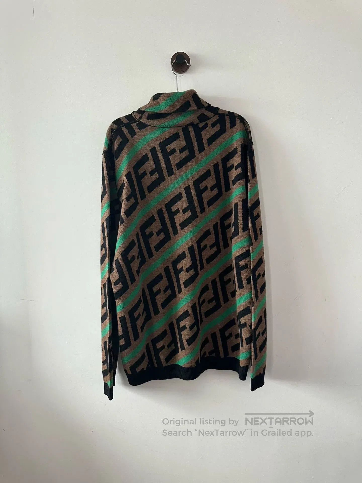 Fendi FENDI Turtleneck sweater with all-over print| Size US L / EU 52-54 / 3 - 2 Thumbnail