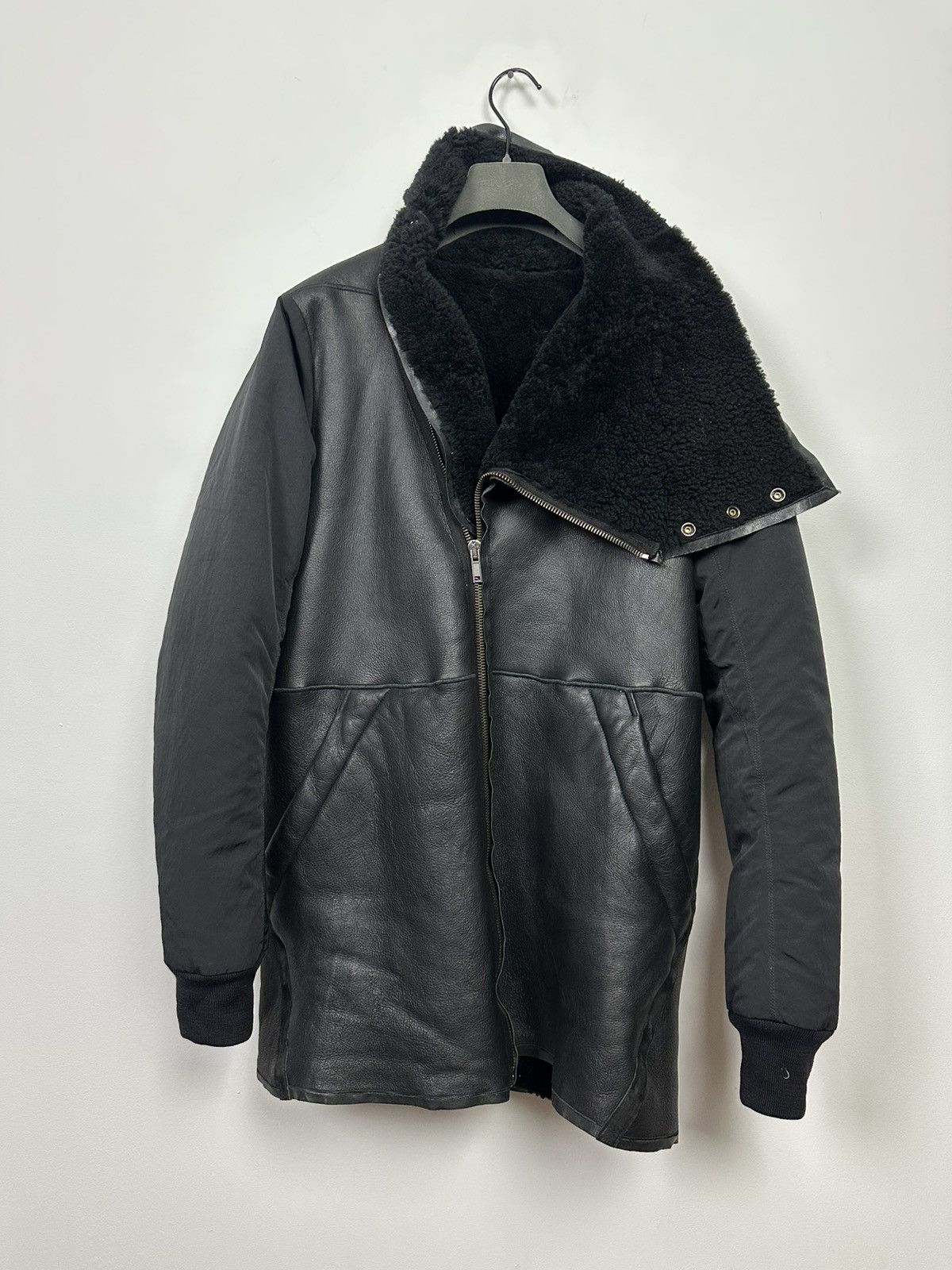 Rick Owens FW12 ‘MOUNTAIN’ Shearling Showtek Leather Jacket Size US XL / EU 56 / 4 - 2 Thumbnail