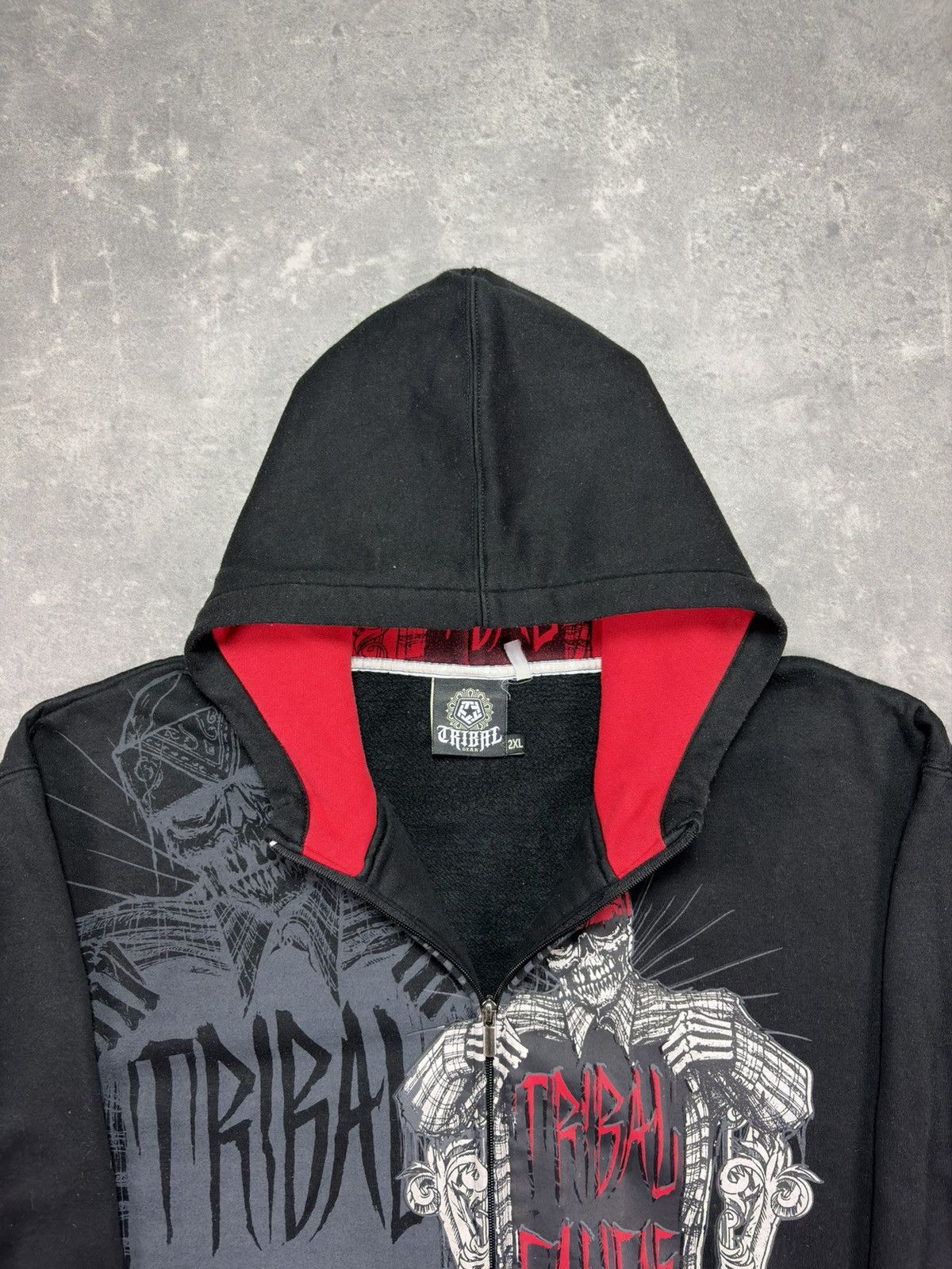 Tribal Streetwear Tribal Gear Printed Skull Baggy Zip Hoodie XXL Affliction Size US XXL / EU 58 / 5 - 8 Thumbnail