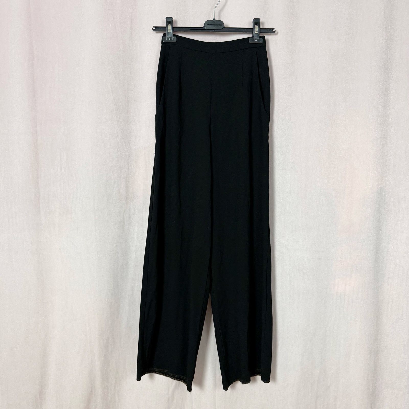 Bebe Reworked Bebe x Naven Black Wide Leg Flowy Pants, Size 00 Size 23" - 3 Thumbnail