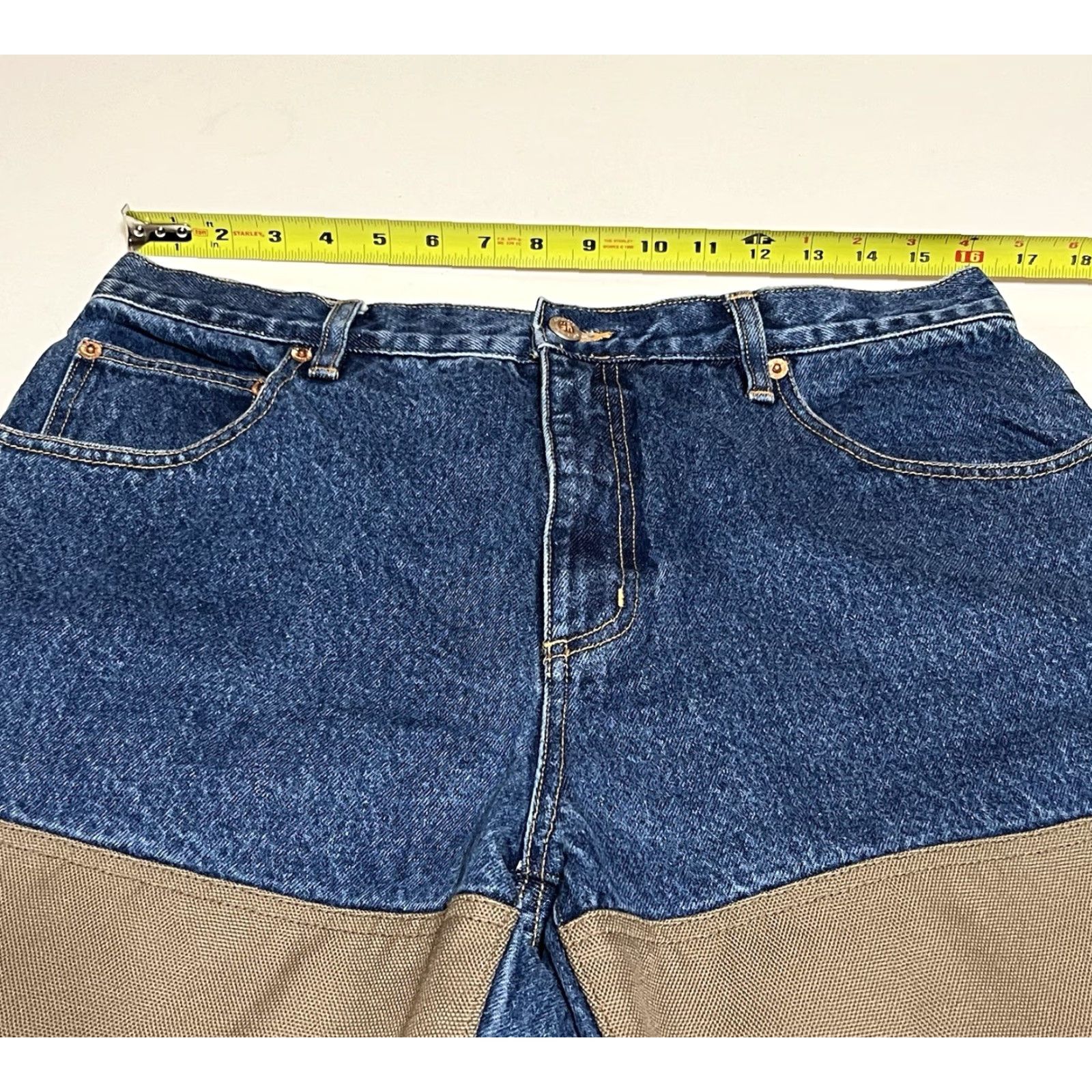 Vintage VTG Columbia Jeans Men’s 32x30 Belt Loops 5-Pocket Denim Hunting Solid Blue Regular Straight Pants Size US 32 / EU 48 - 3 Thumbnail