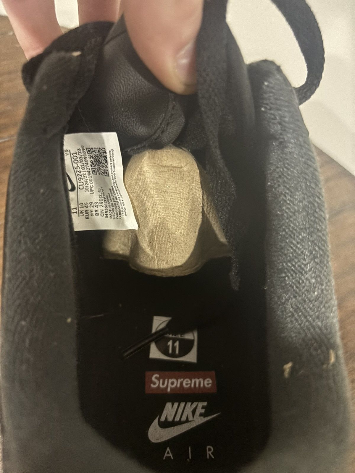 Nike × Supreme Supreme AF1 Black Size US 11 / EU 44 - 7 Thumbnail