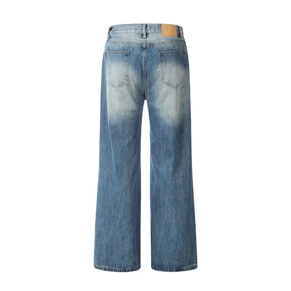 Japanese Brand × Jean Washed straight casual loose denim straight trousers Size US 34 / EU 50 - 2 Thumbnail