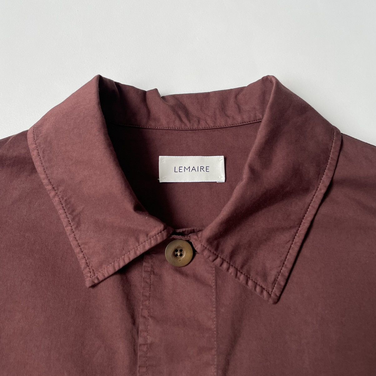 Lemaire Wine Cotton ‘Pyjama’ Over Shirt Size US L / EU 52-54 / 3 - 3 Thumbnail