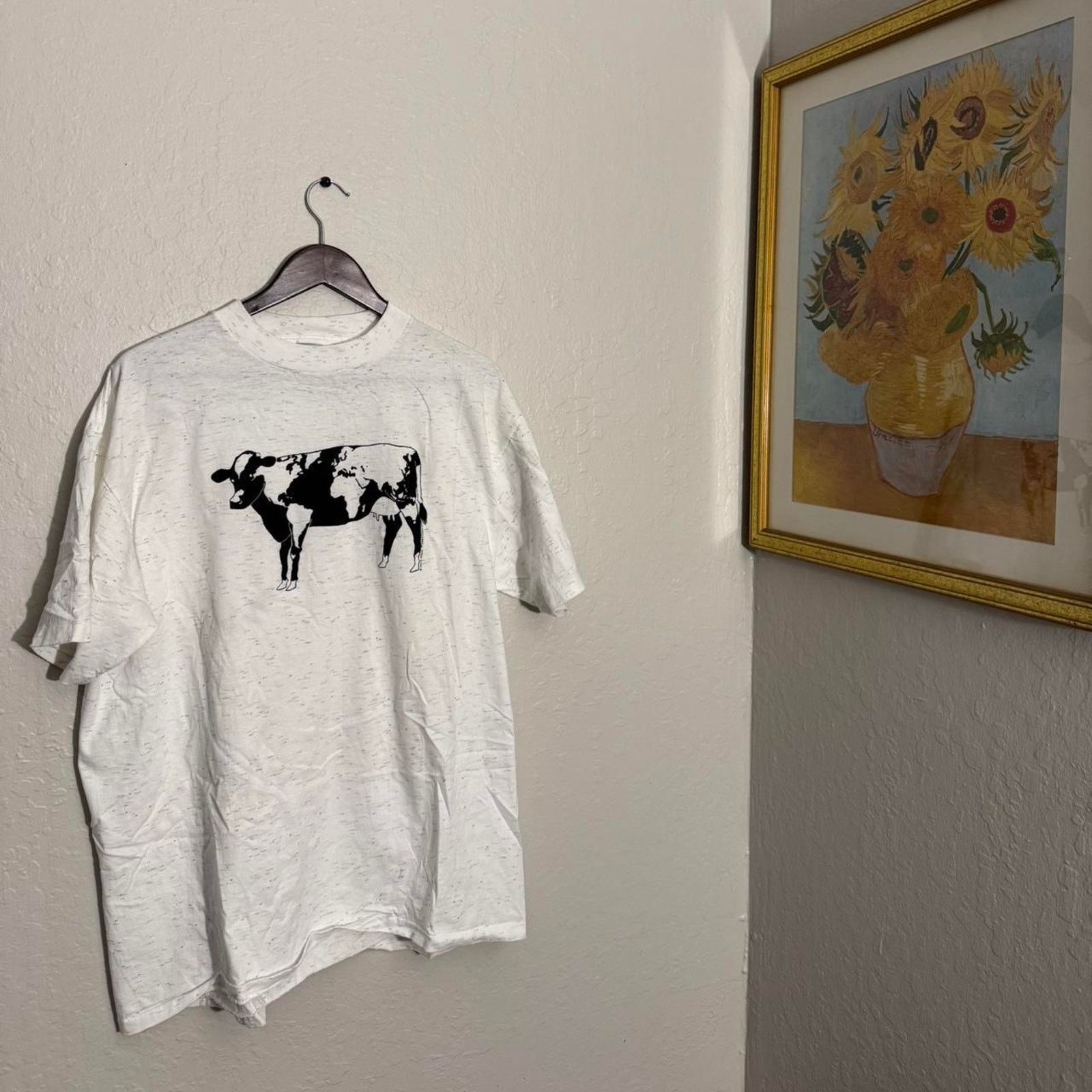 Vintage Vintage 1990 white and black cow shirt XL Size US XL / EU 56 / 4 - 1 Thumbnail