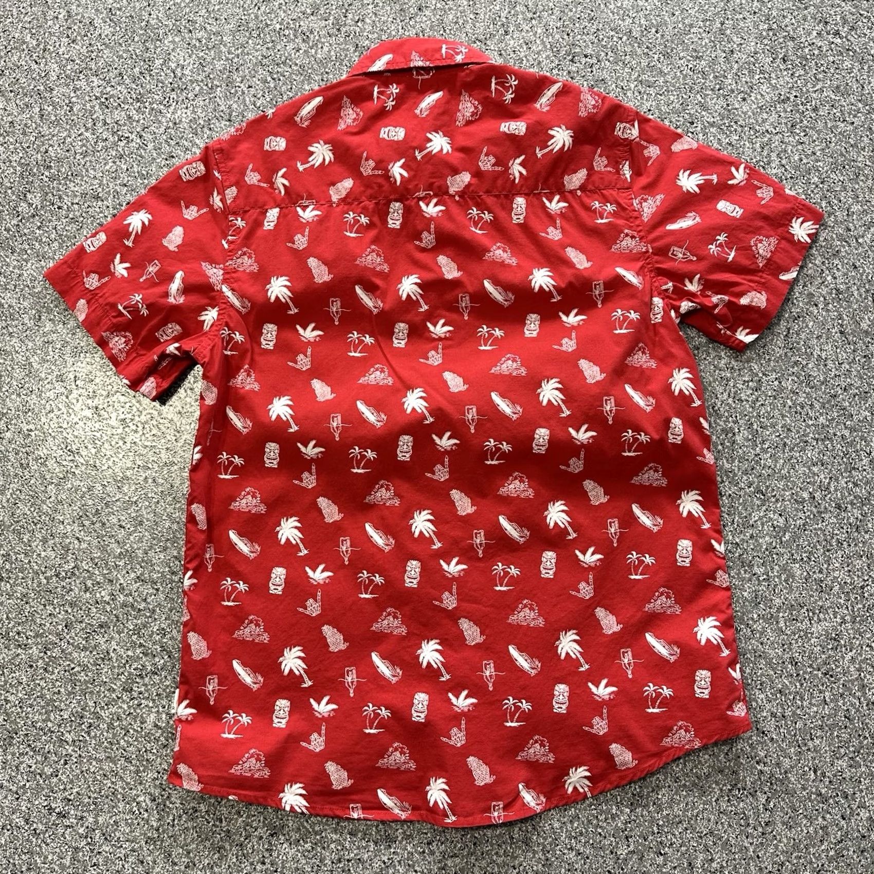 Vintage VSTR Premium Hawaiian Shirt Men's S Red Short Sleeve Button Up Lightweight Tiki Shirt Size US S / EU 44-46 / 1 - 3 Thumbnail
