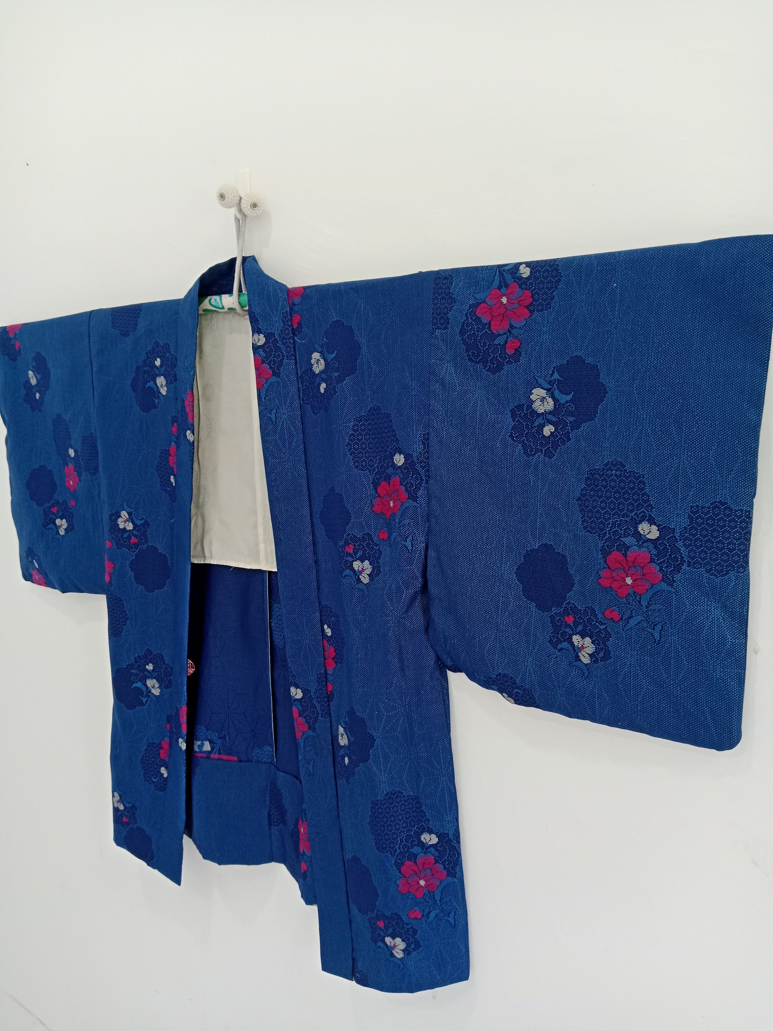 Japanese Brand Vintage Haori Kimono Flower Motif Japanese Traditional Wear Size US L / EU 52-54 / 3 - 5 Thumbnail