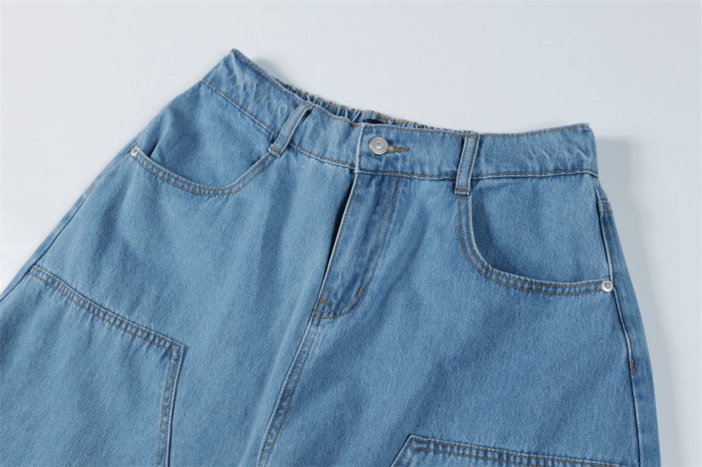 Vintage Street loose washed distressed cargo scimitar wide-leg jeans Size US 32 / EU 48 - 3 Thumbnail