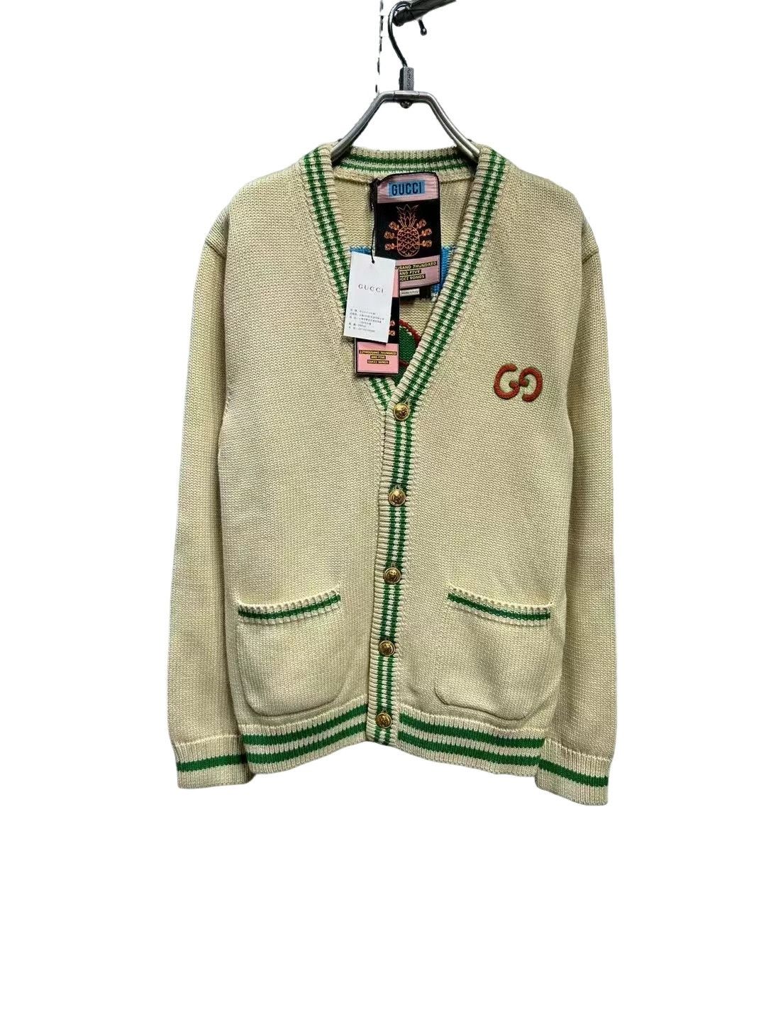 Gucci Gucci Pineapple Embroidered Knit Cardigan S Size US S / EU 44-46 / 1 - 1 Thumbnail