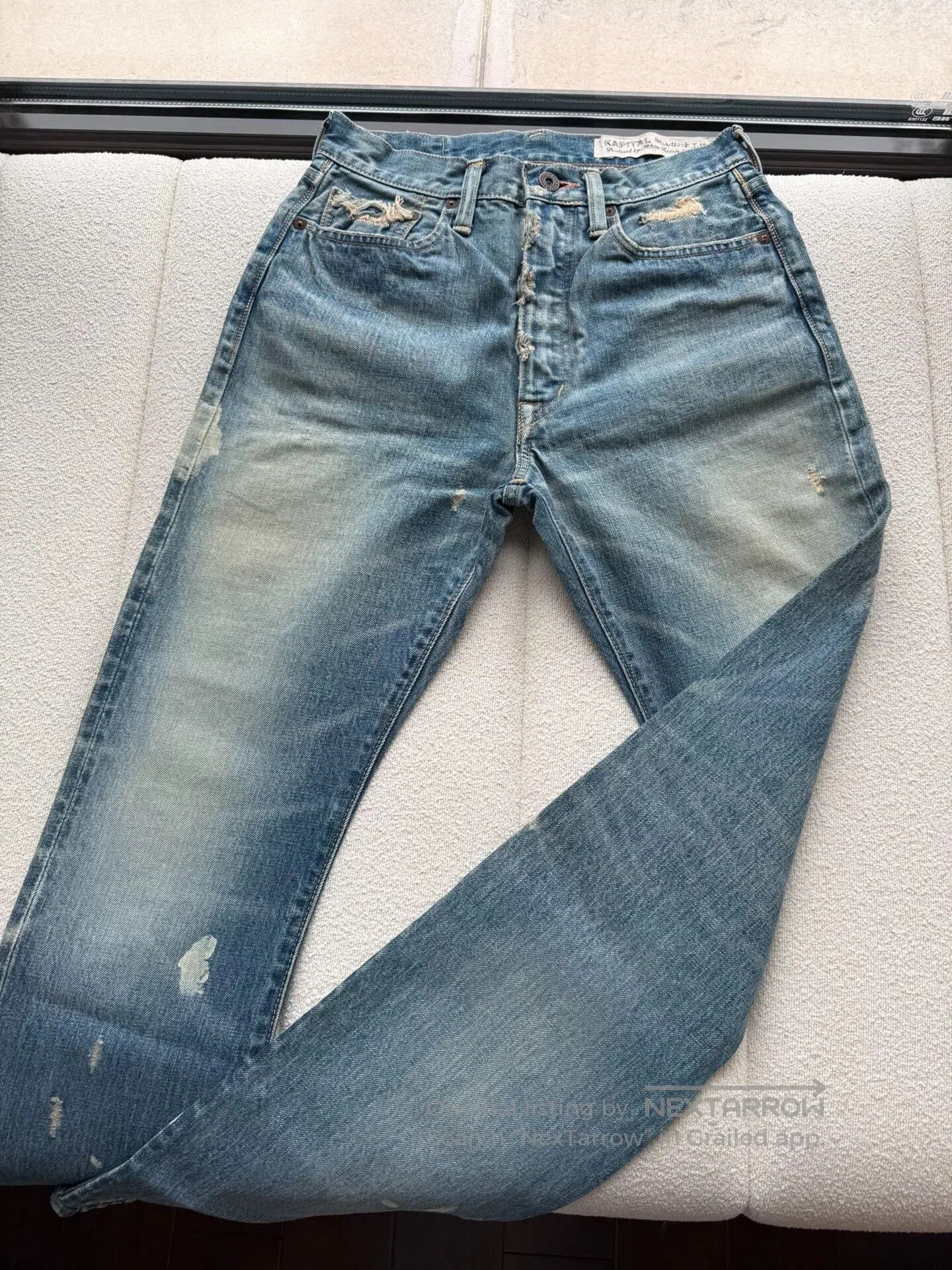 Kapital blue flared denim pants for women. Size 28" / US 6 / IT 42 - 2 Thumbnail