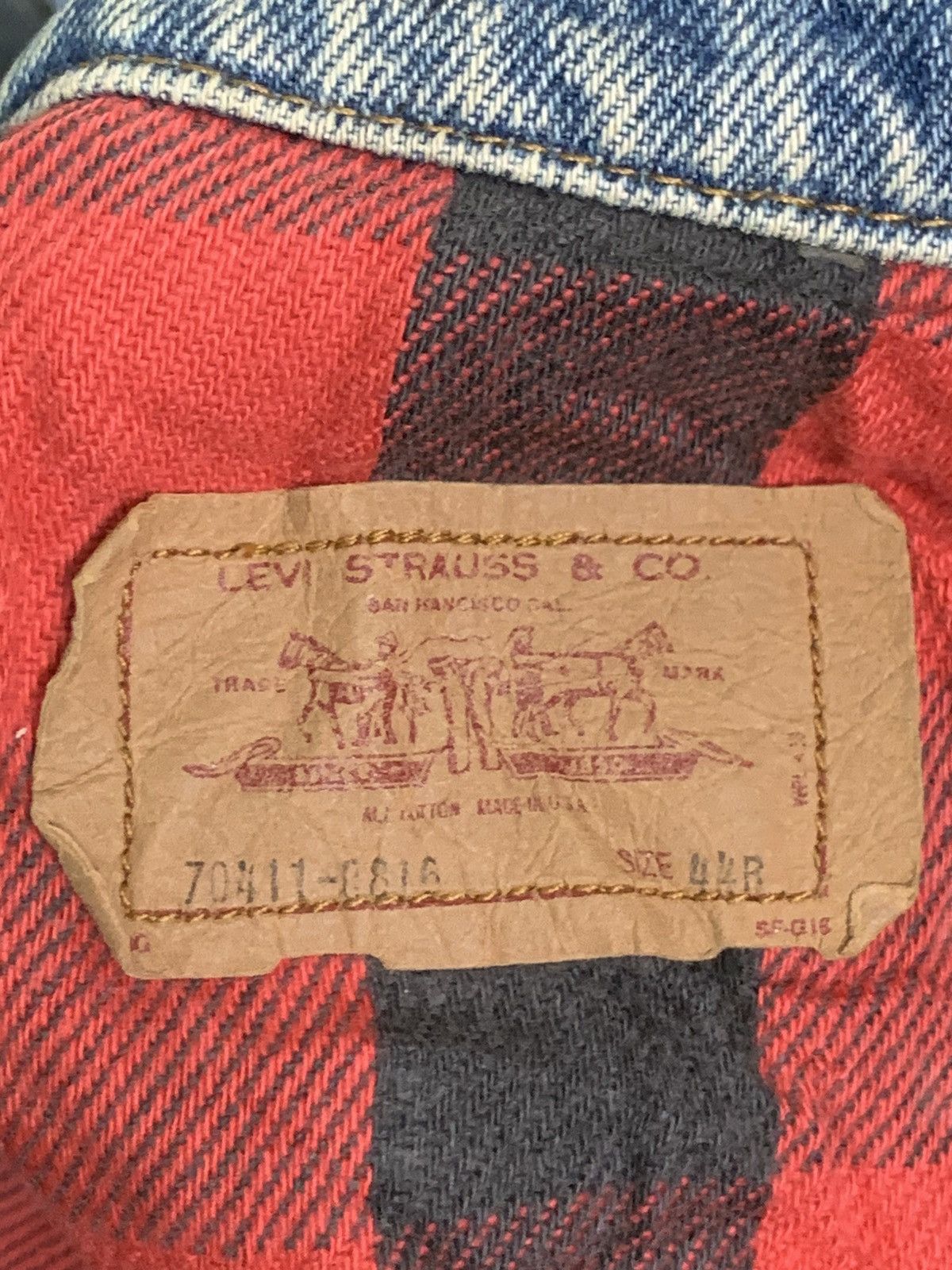 Levi's Vintage Clothing Rare Design Vintage Levi’s Lot 70411 Trucker Jackets Size L / US 10 / IT 46 - 4 Thumbnail