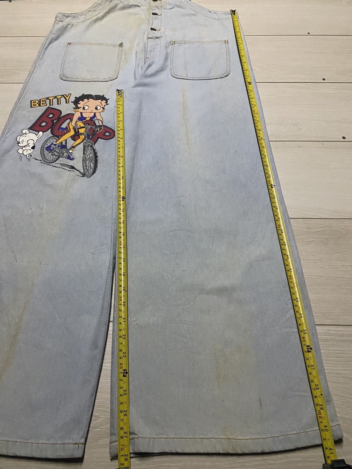 Japanese Brand Vintage Betty Boop Grunge Baggy Overall Denim Size US 33 - 13 Thumbnail