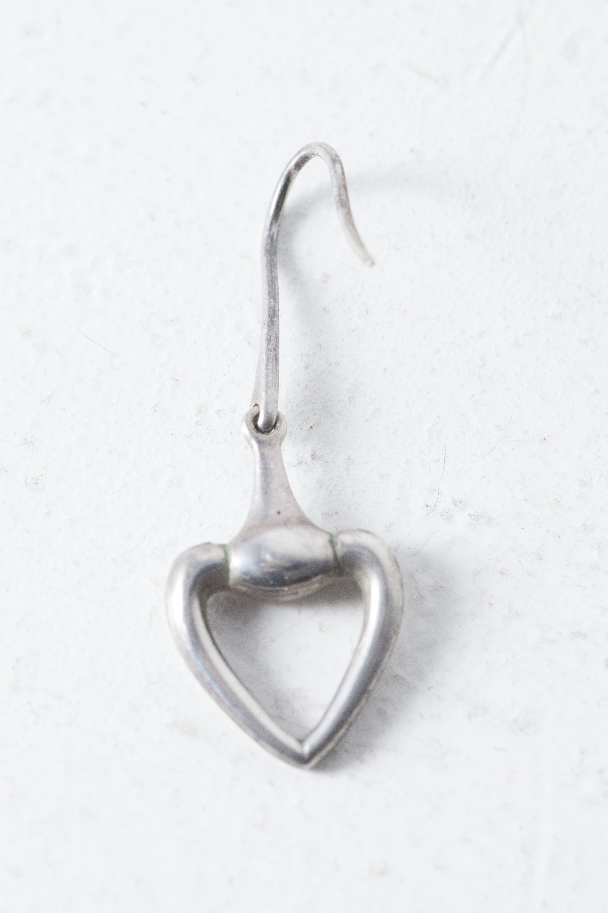 Gucci Gucci Horsebit Heart Silver Drop Earrings Size ONE SIZE - 2 Thumbnail