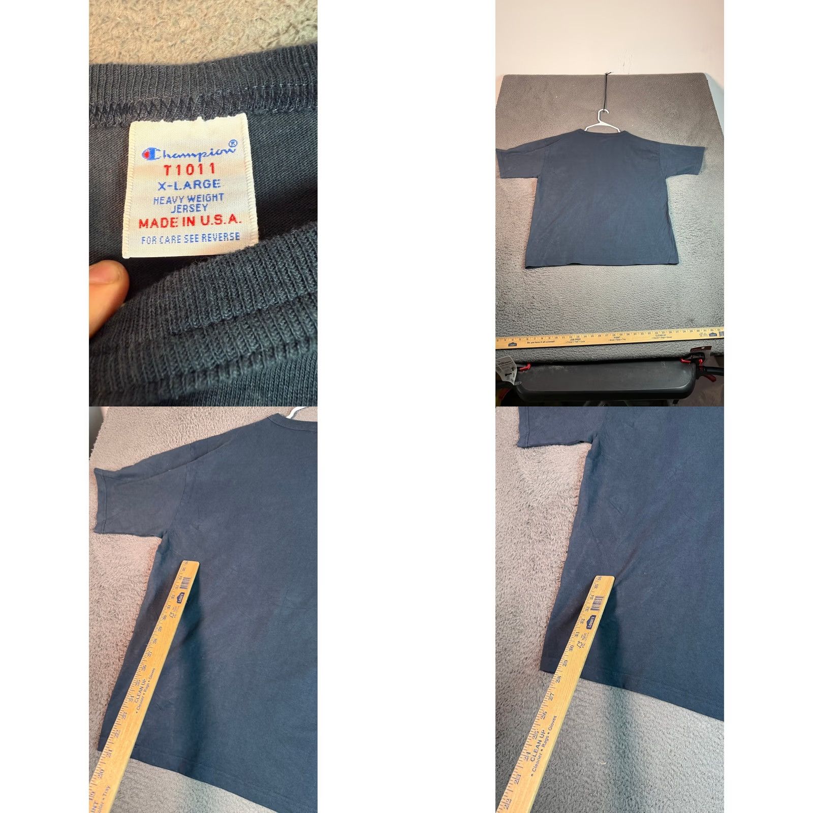 Champion VINTAGE Champion Heavyweight Jersey T-Shirt Men XL Blue Made in USA Classic Tee Size US XL / EU 56 / 4 - 8 Thumbnail