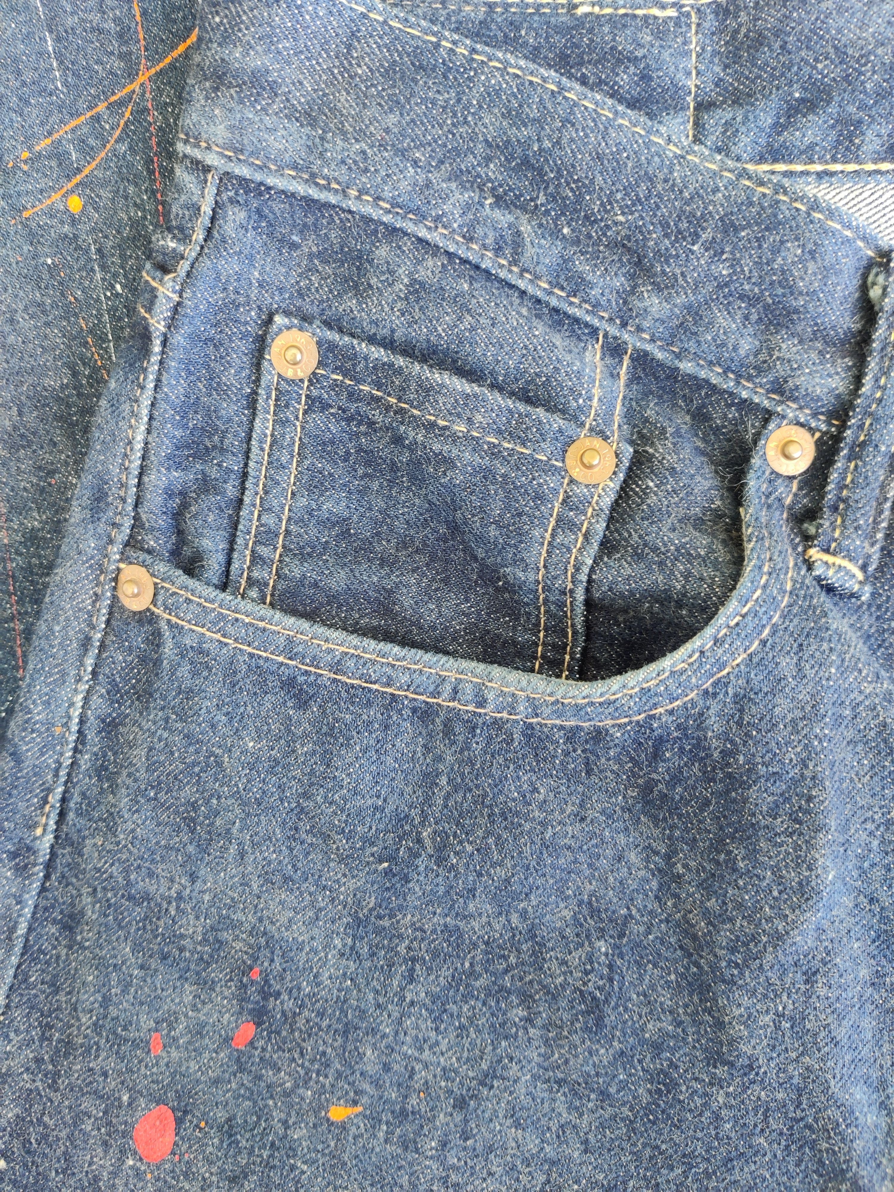 Japanese Brand × Johnbull × Vintage Vintage John Bull Japanese Denim Paint Splatter Selvedge Size US 29 - 12 Thumbnail