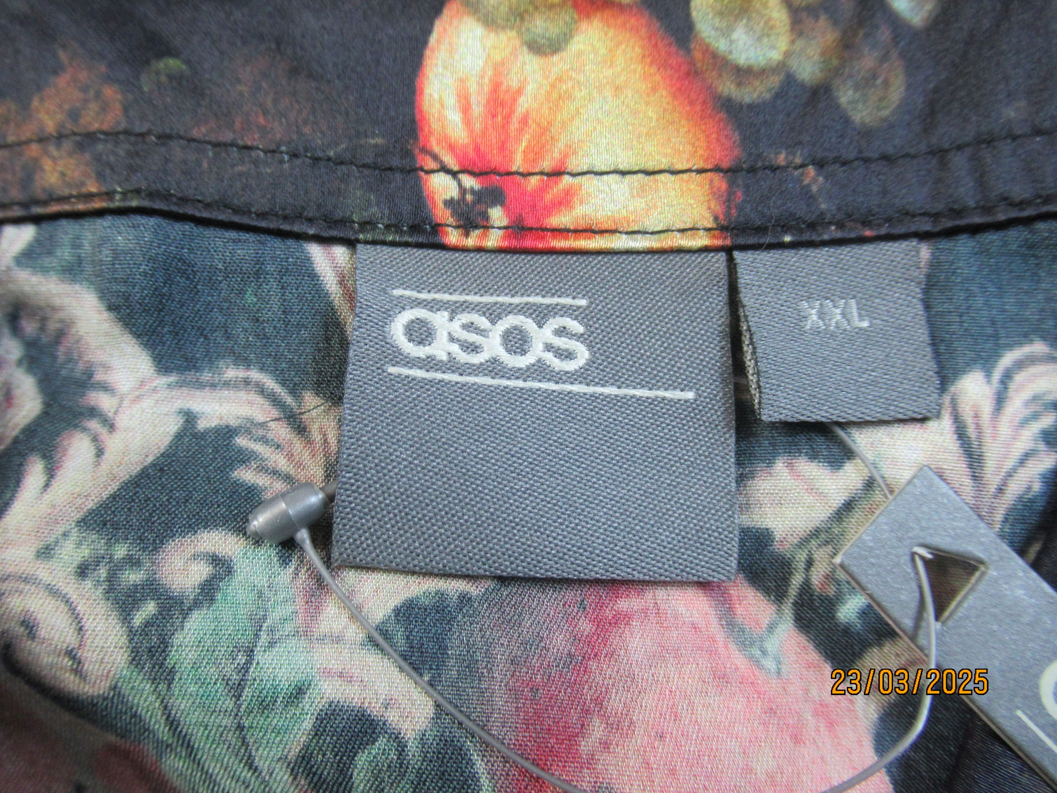 Asos black ASOS shirt with a colorful pattern Size US XXL / EU 58 / 5 - 3 Thumbnail