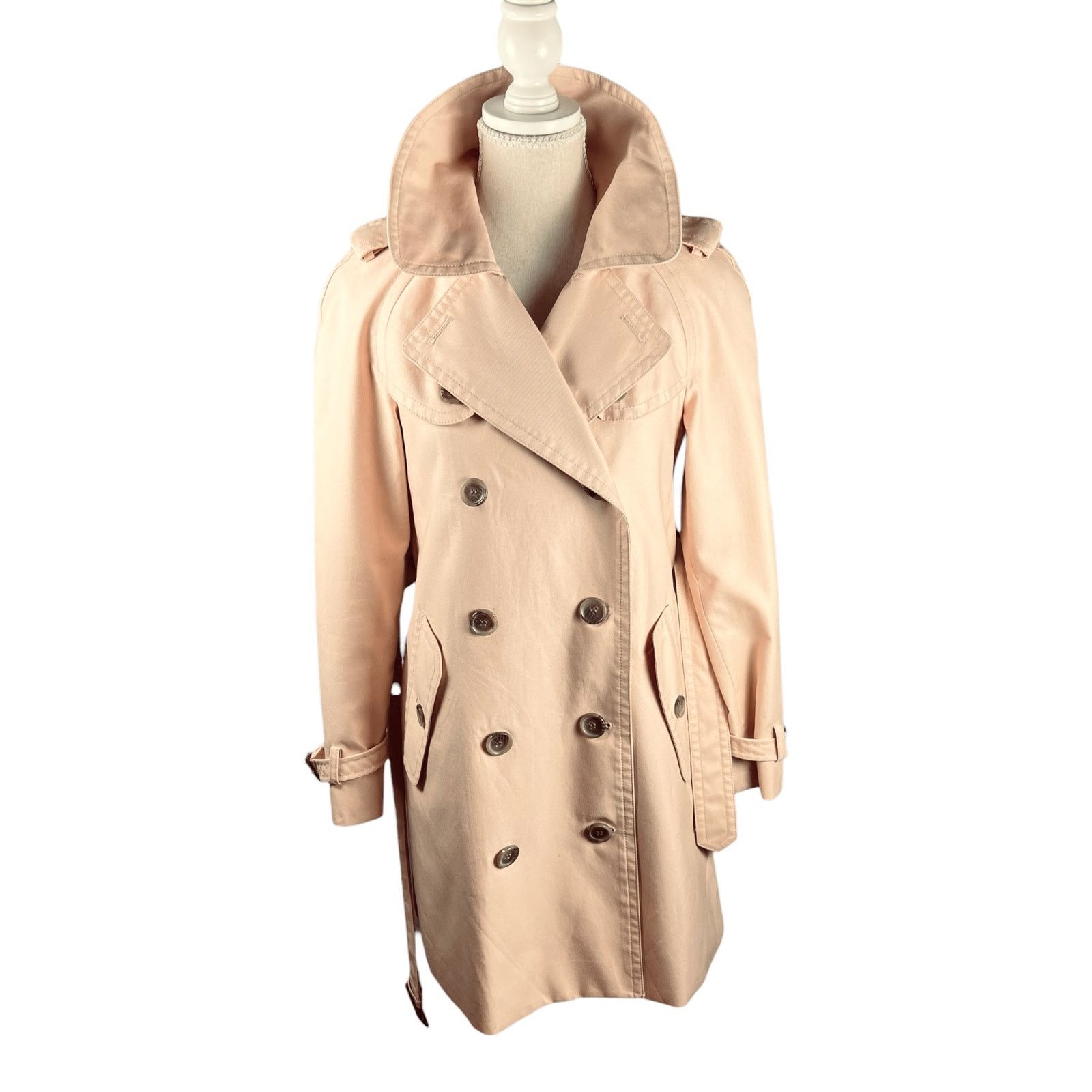 Coach Coach Quartz Pink Double Breasted Belted Trench Coat Size 4 Size S / US 4 / IT 40 - 13 Thumbnail