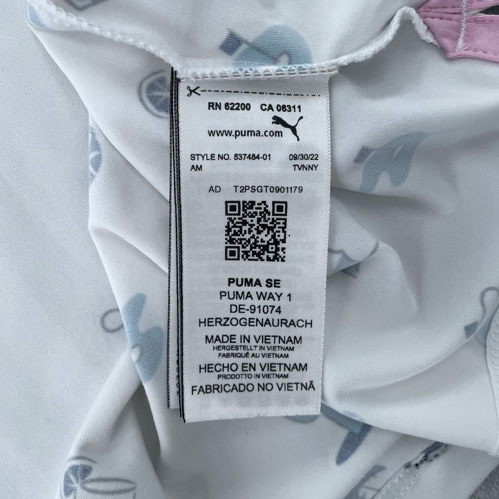 Puma PUMA Golf Polo Shirt Adult 2XL White Allover Print Geometric Arnold Palmer Beach Desert Casual Golf Men 2XL White Polo Mens Size US XXL / EU 58 / 5 - 7 Thumbnail