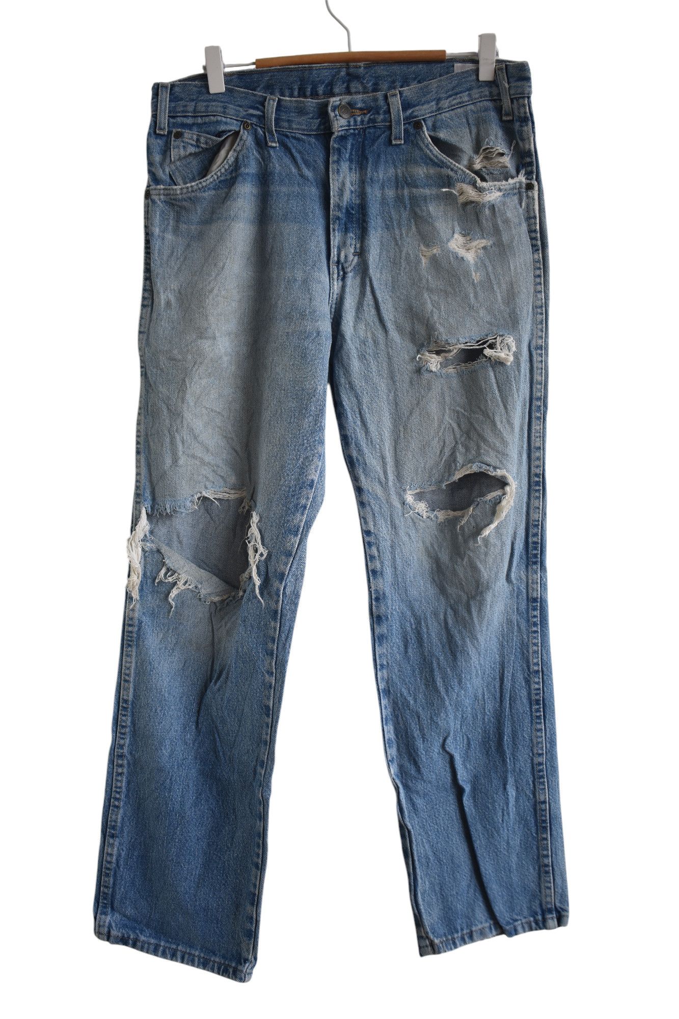 Dickies × Vintage Wide Leg 🔥 Dickies Distress Jeans Pants W30 Size US 30 / EU 46 - 1 Thumbnail