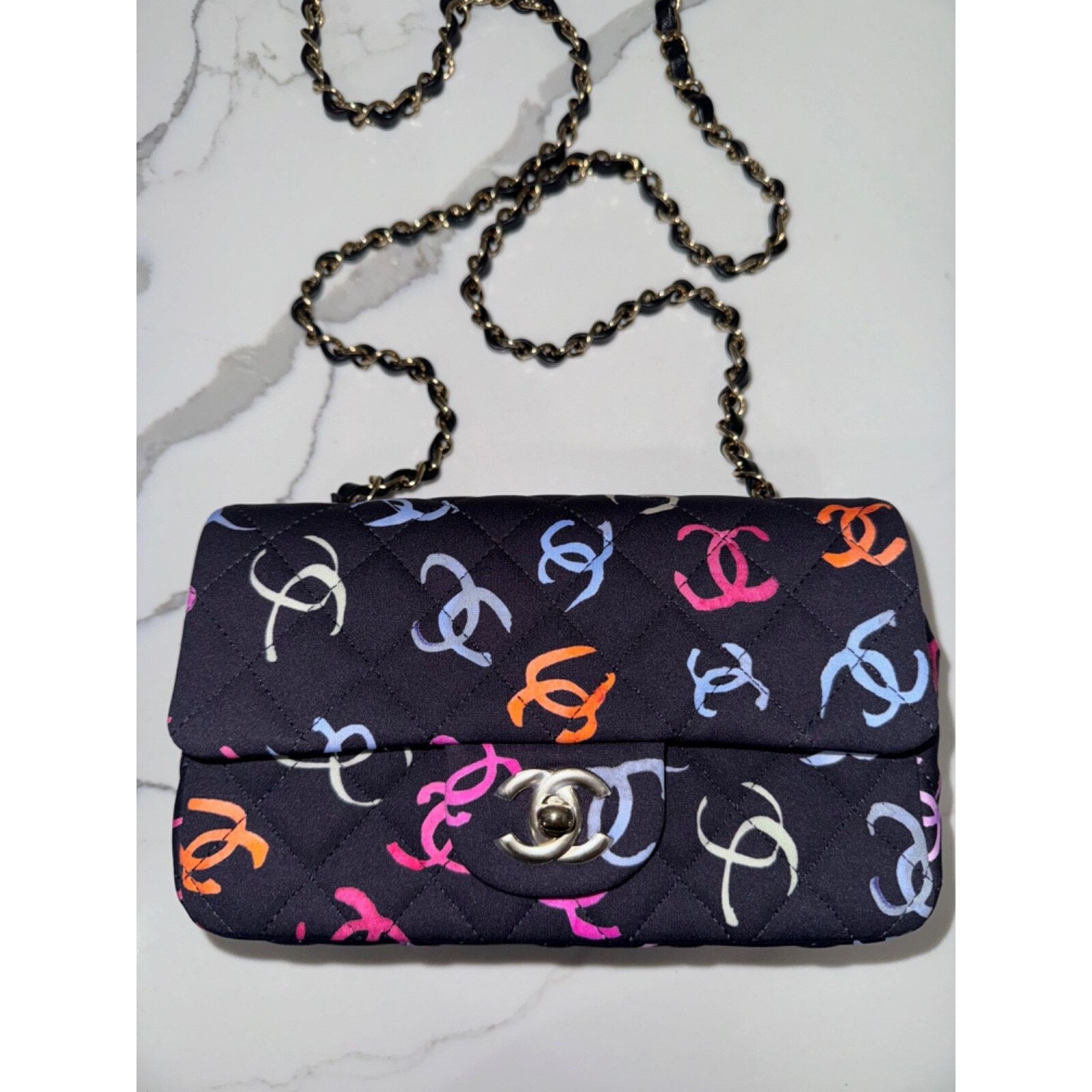 Chanel Chanel Logo Mini Flap Rectangle CC Shoulder Crossbody Bag Size ONE SIZE - 4 Thumbnail